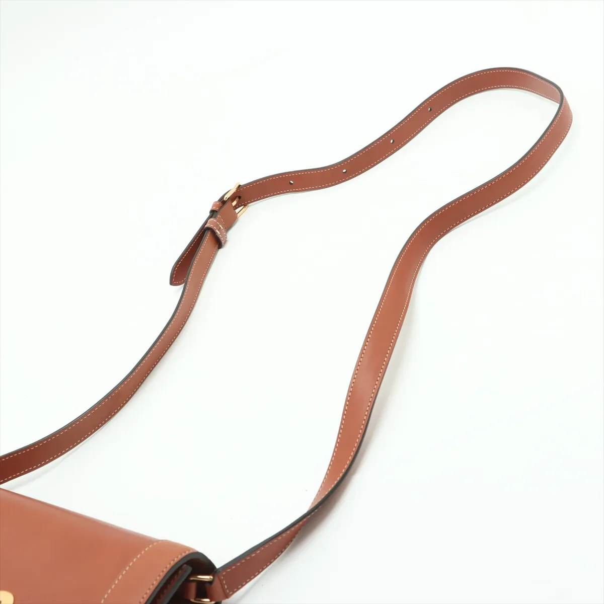 Triomphe Leather Shoulder Bag Brown Family Sale — view 5