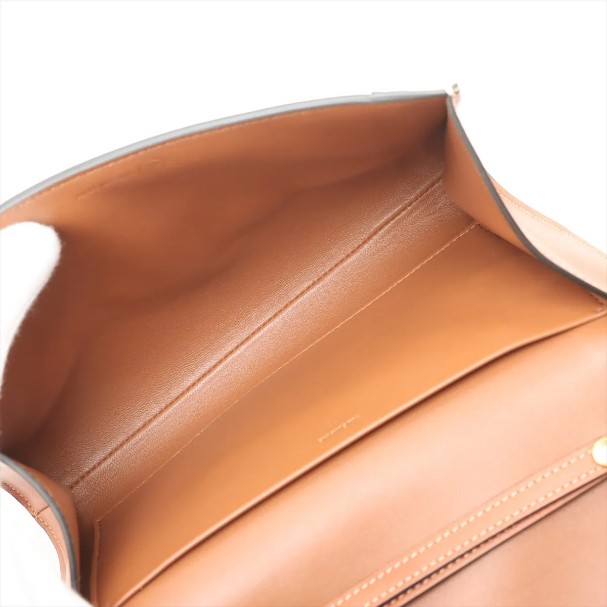 Triomphe Leather Shoulder Bag Brown Family Sale — view 6