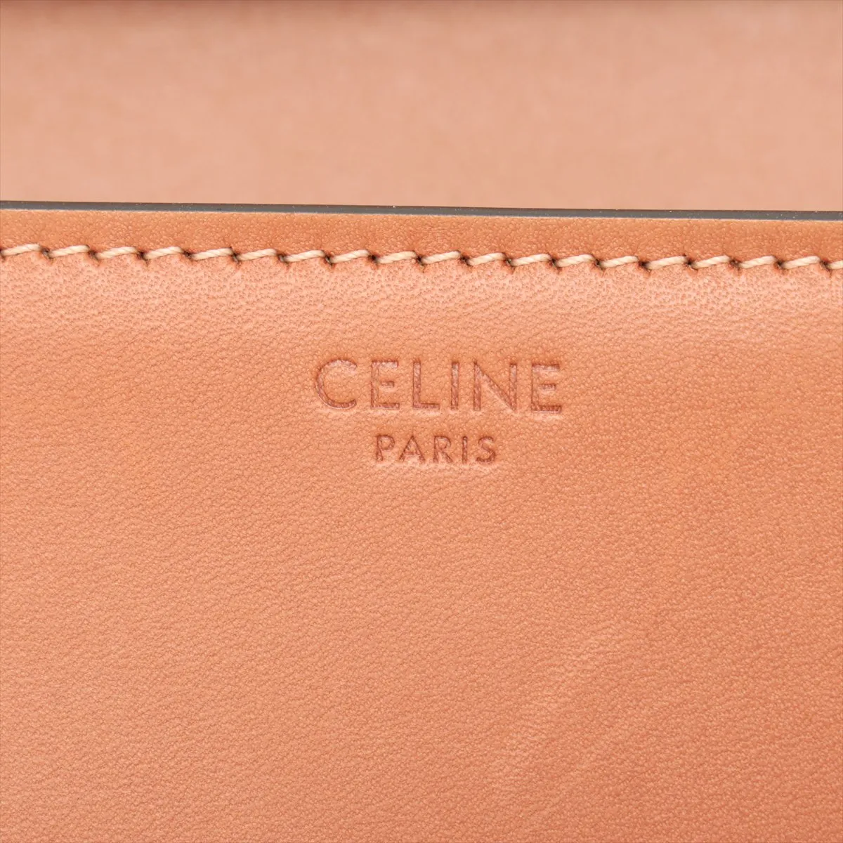 Triomphe Leather Shoulder Bag Brown Family Sale — view 8