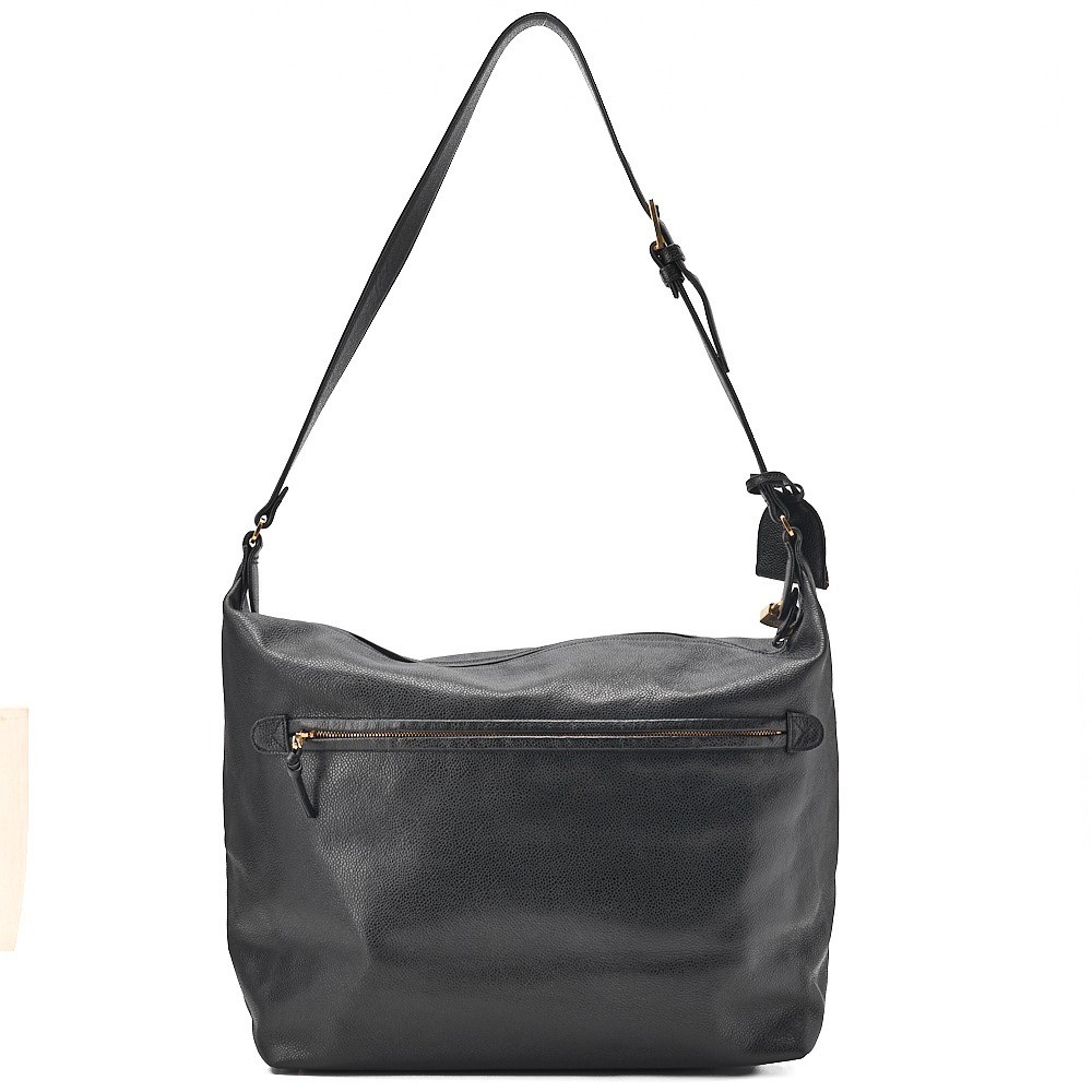 Caviar leather, large Coco mark, one-shoulder bag, black, gold hardware, serial number 3. — view 2