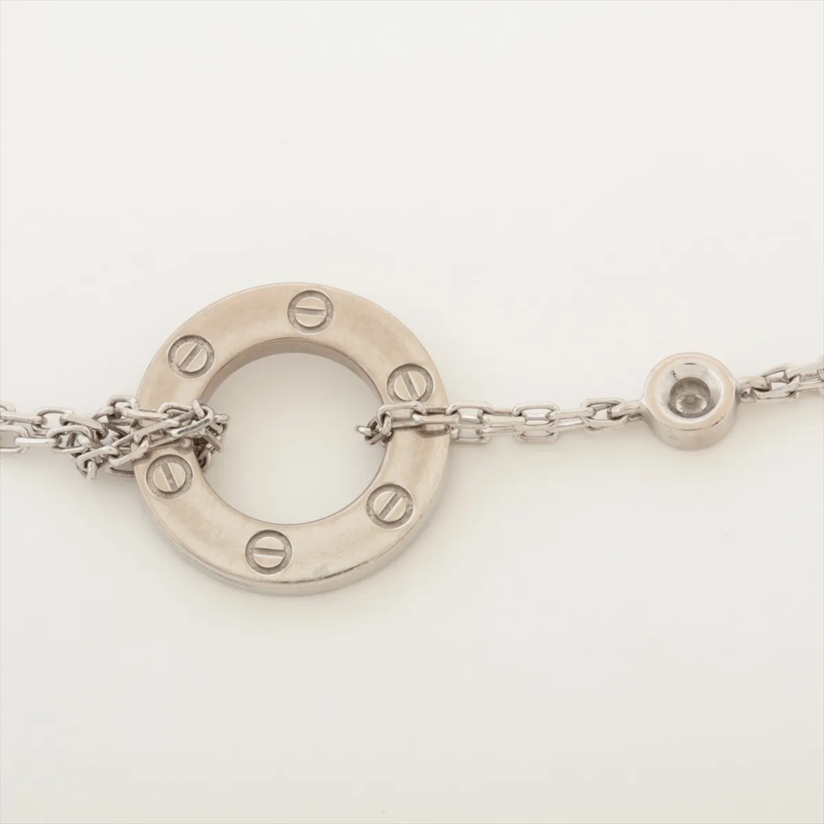 Love Circle 2P Diamond Bracelet 750 (WG) 4.4g EXC589 — view 3