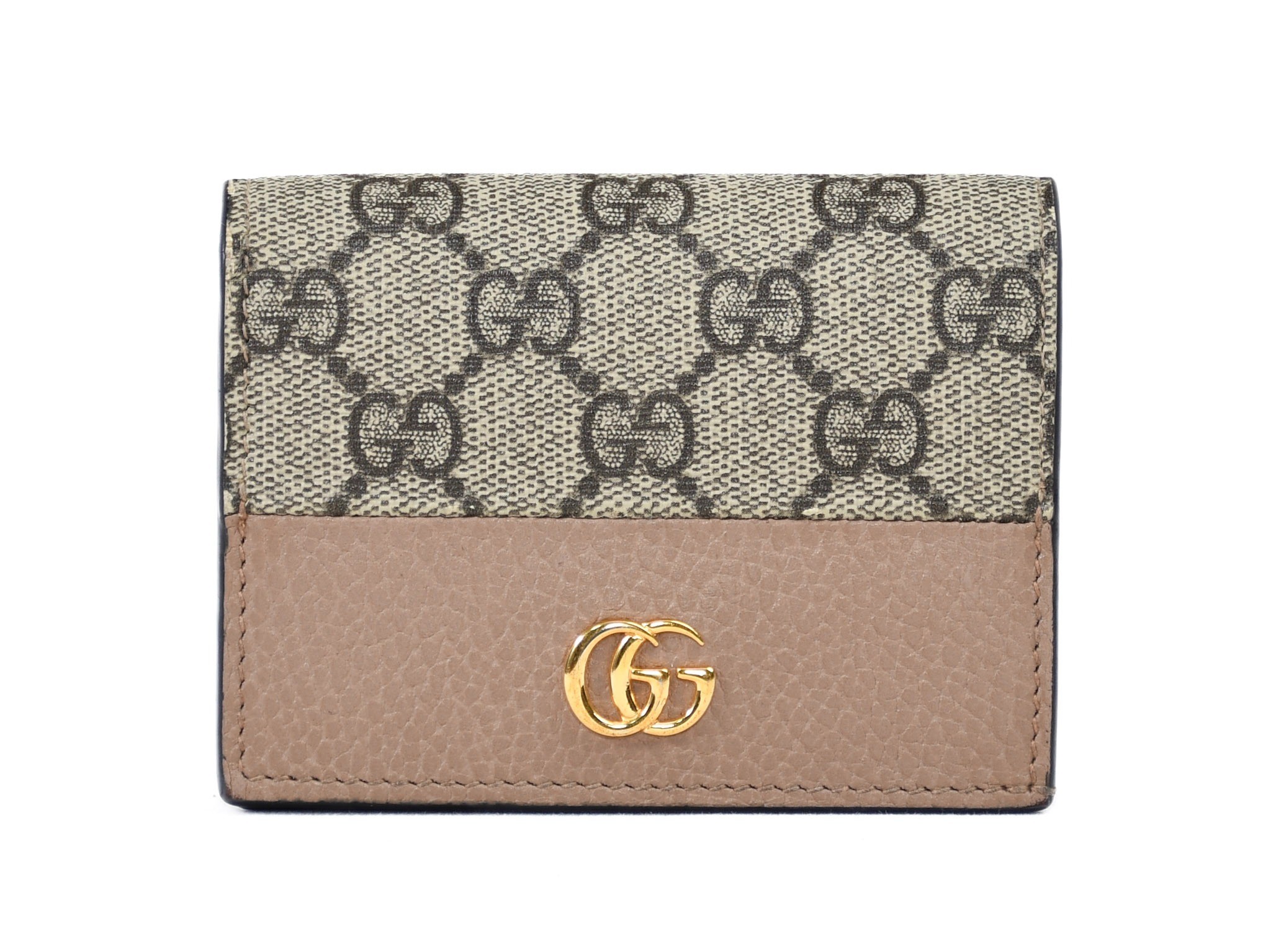Comes with box and dust bag. Gucci GG Supreme 658610 Compact Wallet. — view 2