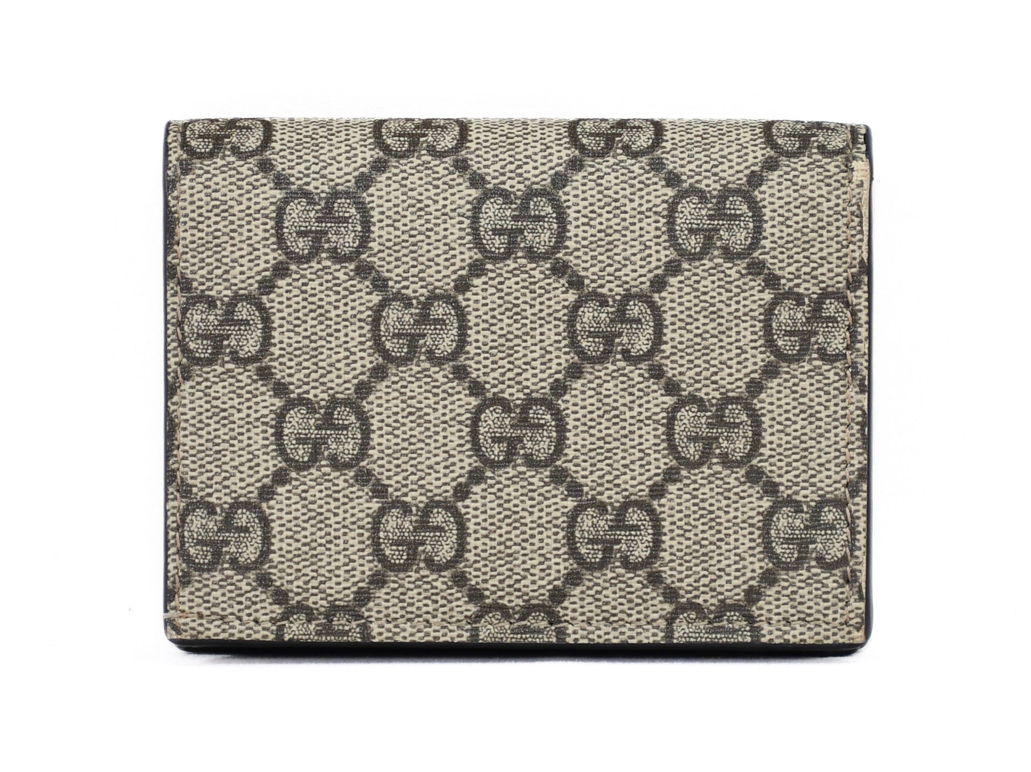 Comes with box and dust bag. Gucci GG Supreme 658610 Compact Wallet. — view 3