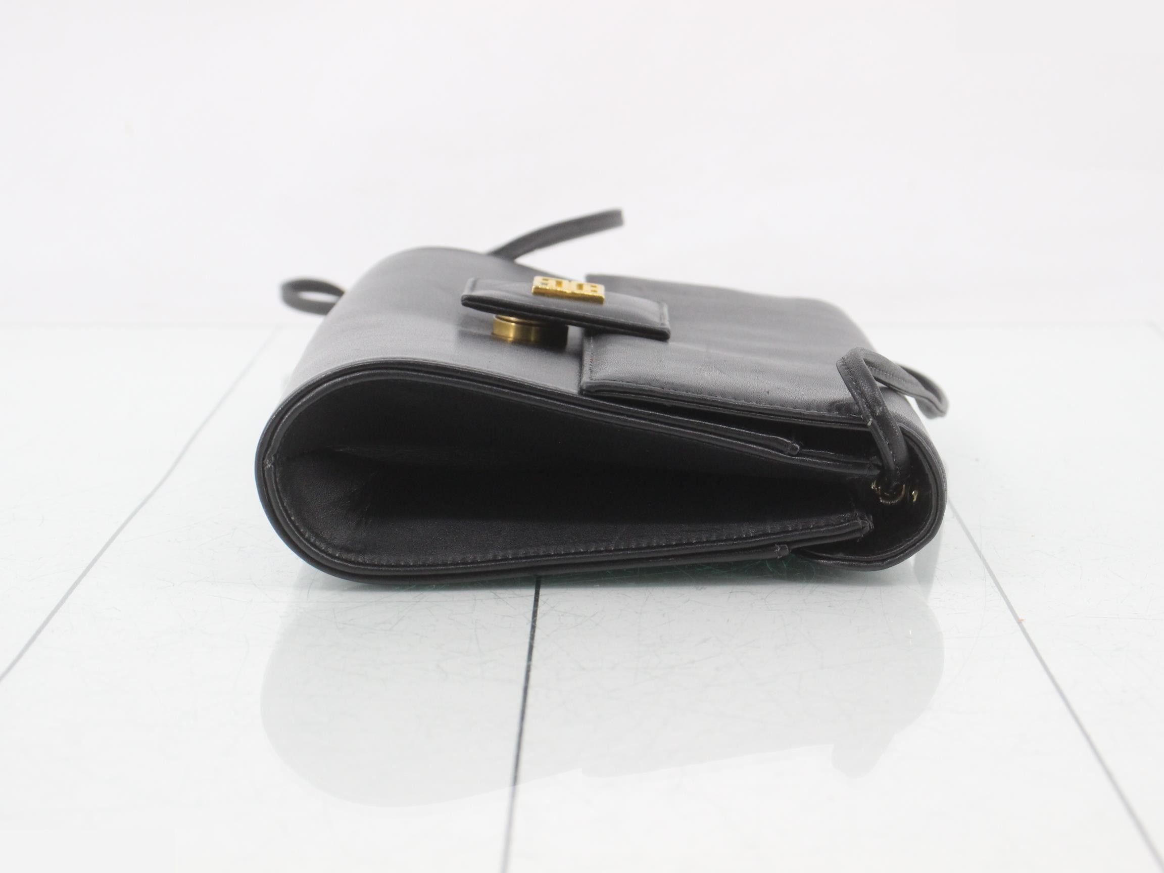 Shoulder bag, leather, black — view 3
