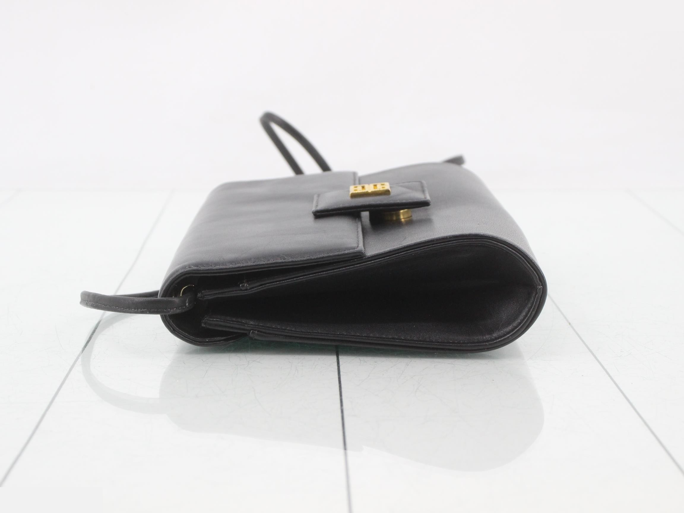 Shoulder bag, leather, black — view 4