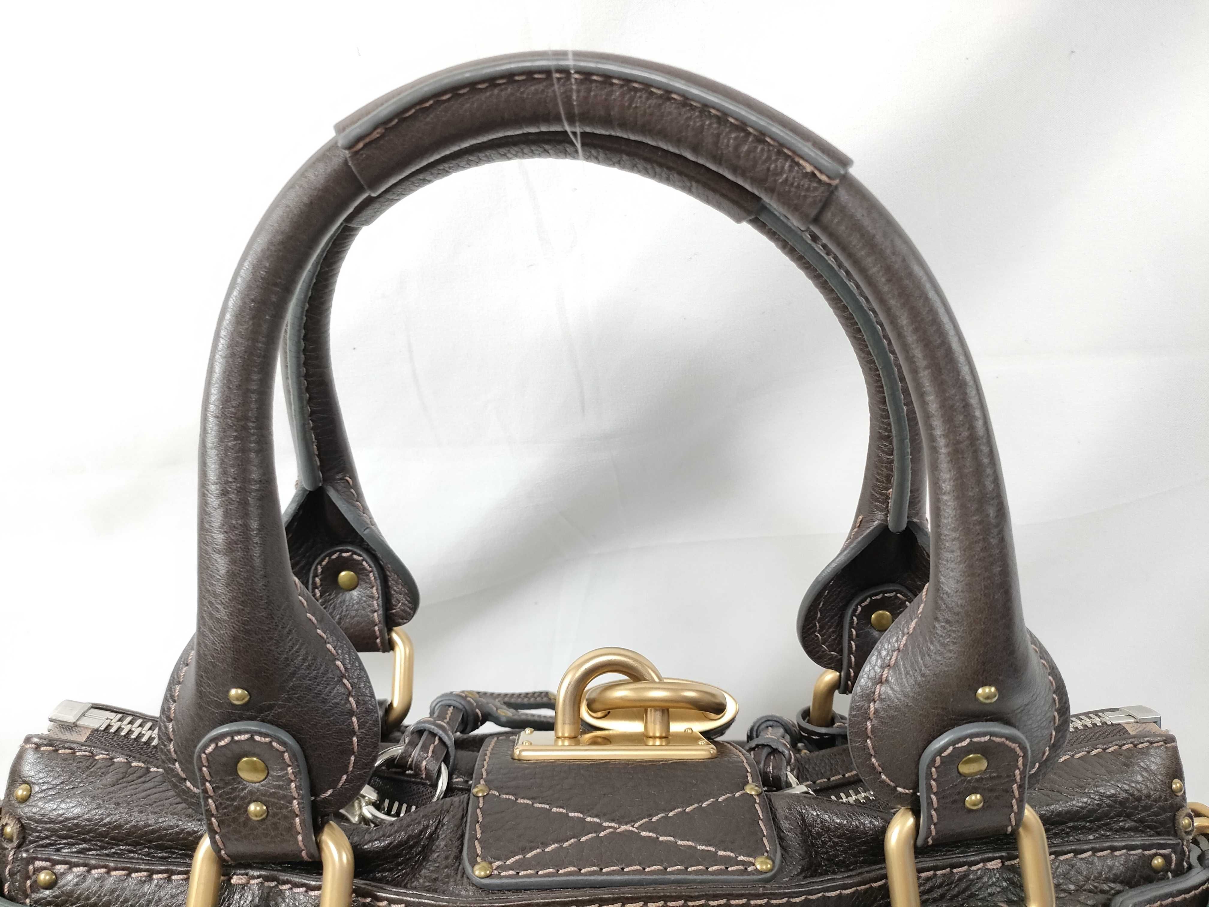 Paddington Leather Handbag, Brown — view 3