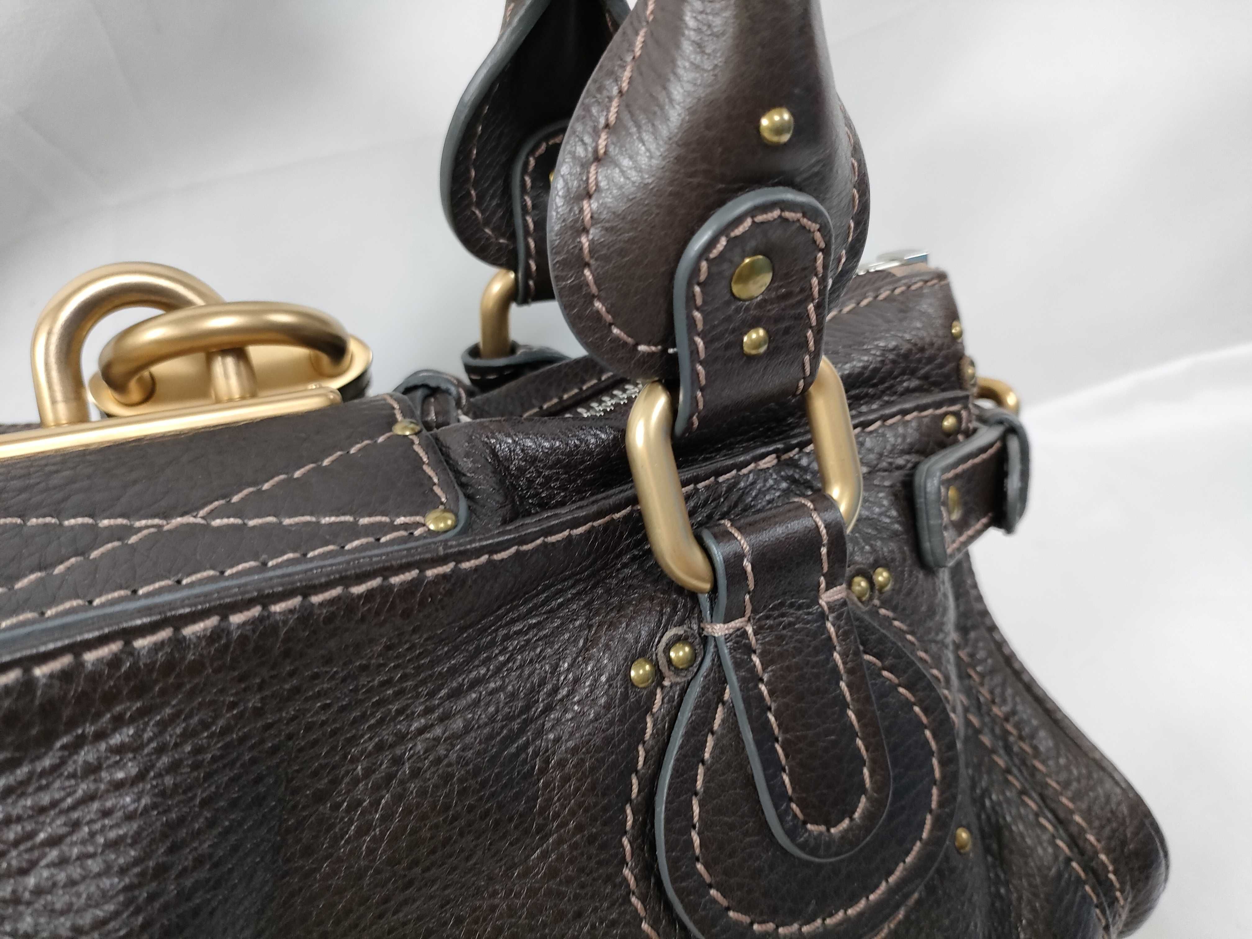 Paddington Leather Handbag, Brown — view 4