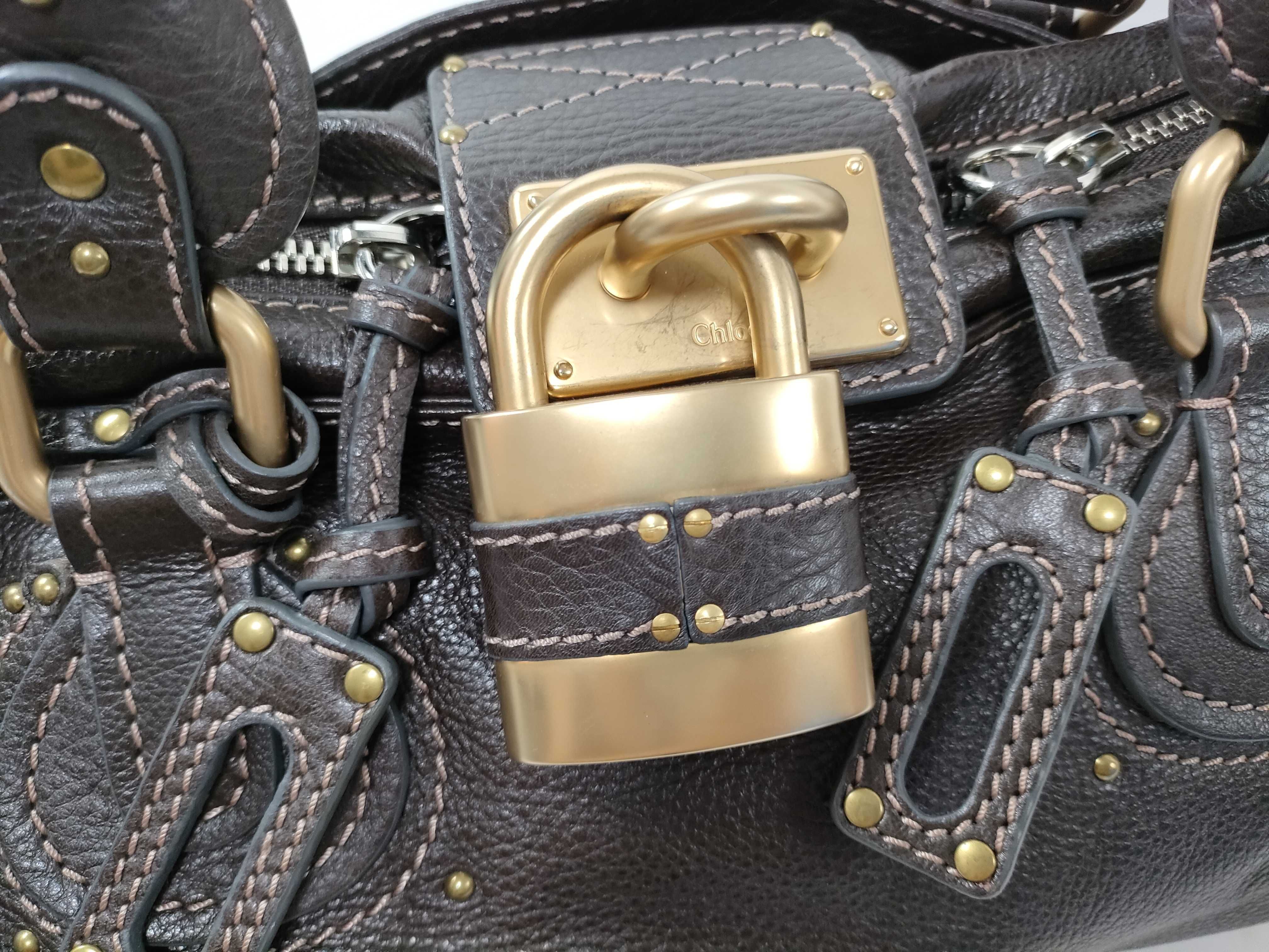 Paddington Leather Handbag, Brown — view 6