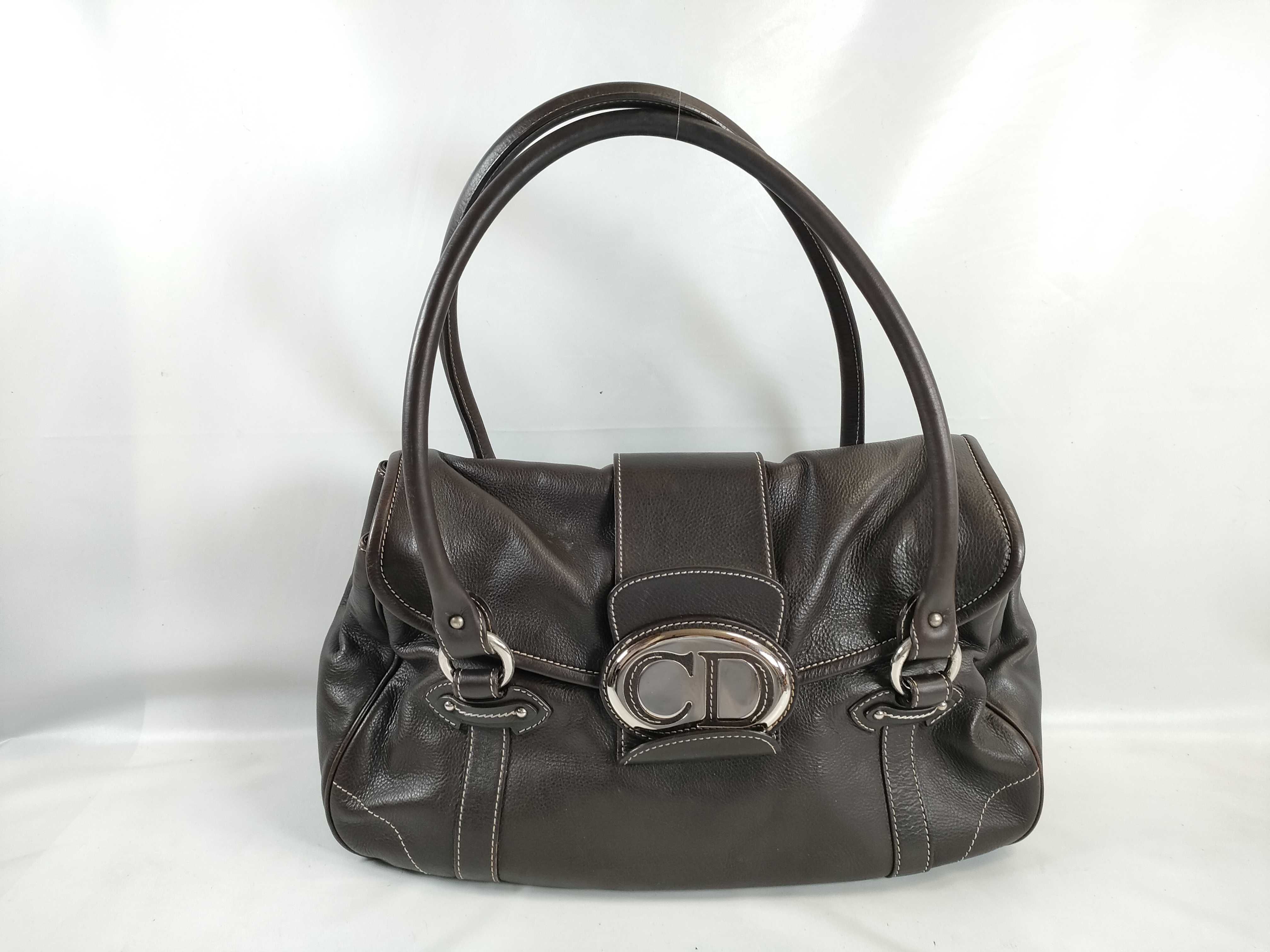 handbag, leather, brown, CD hardware
