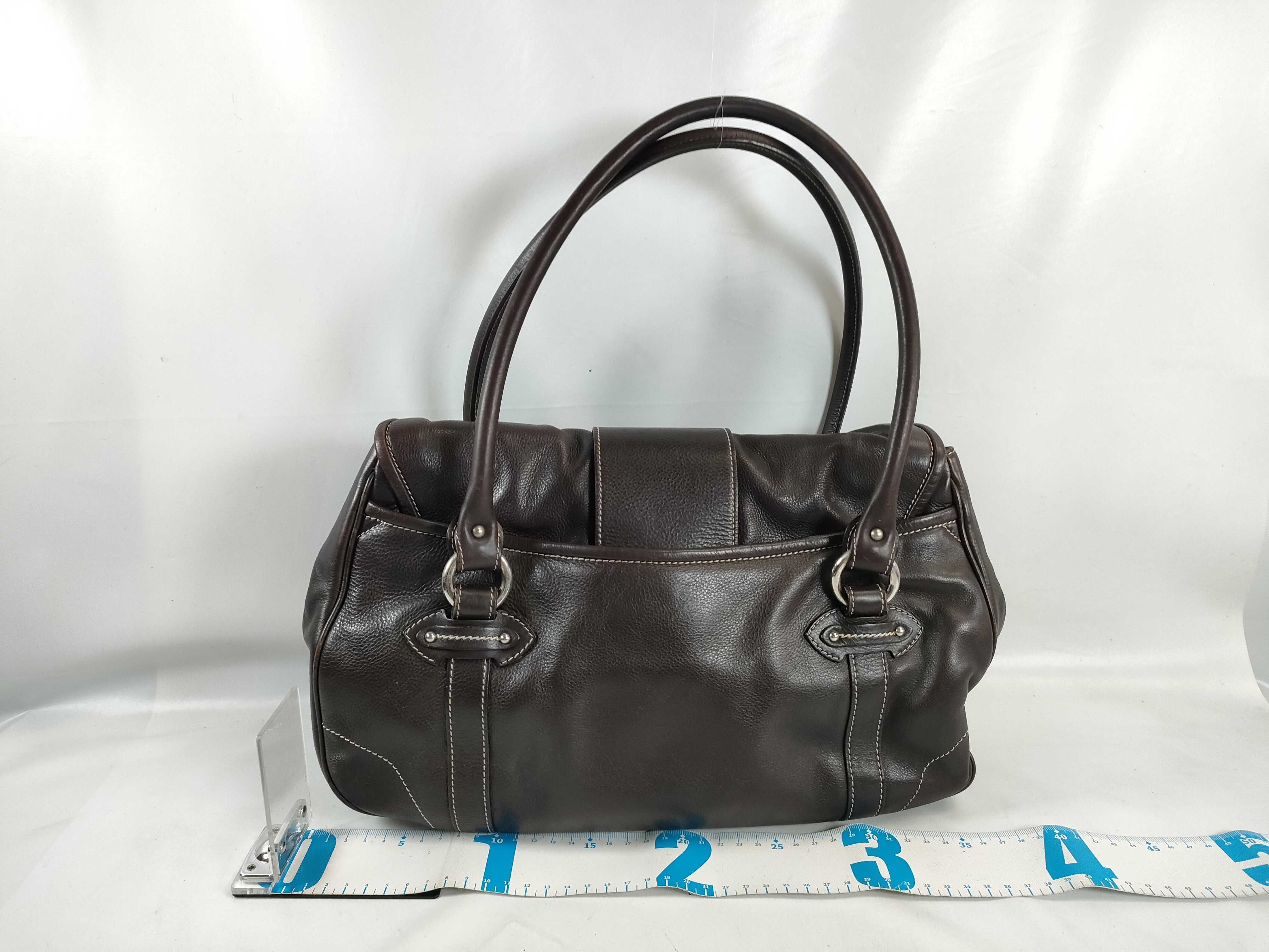 handbag, leather, brown, CD hardware — view 2