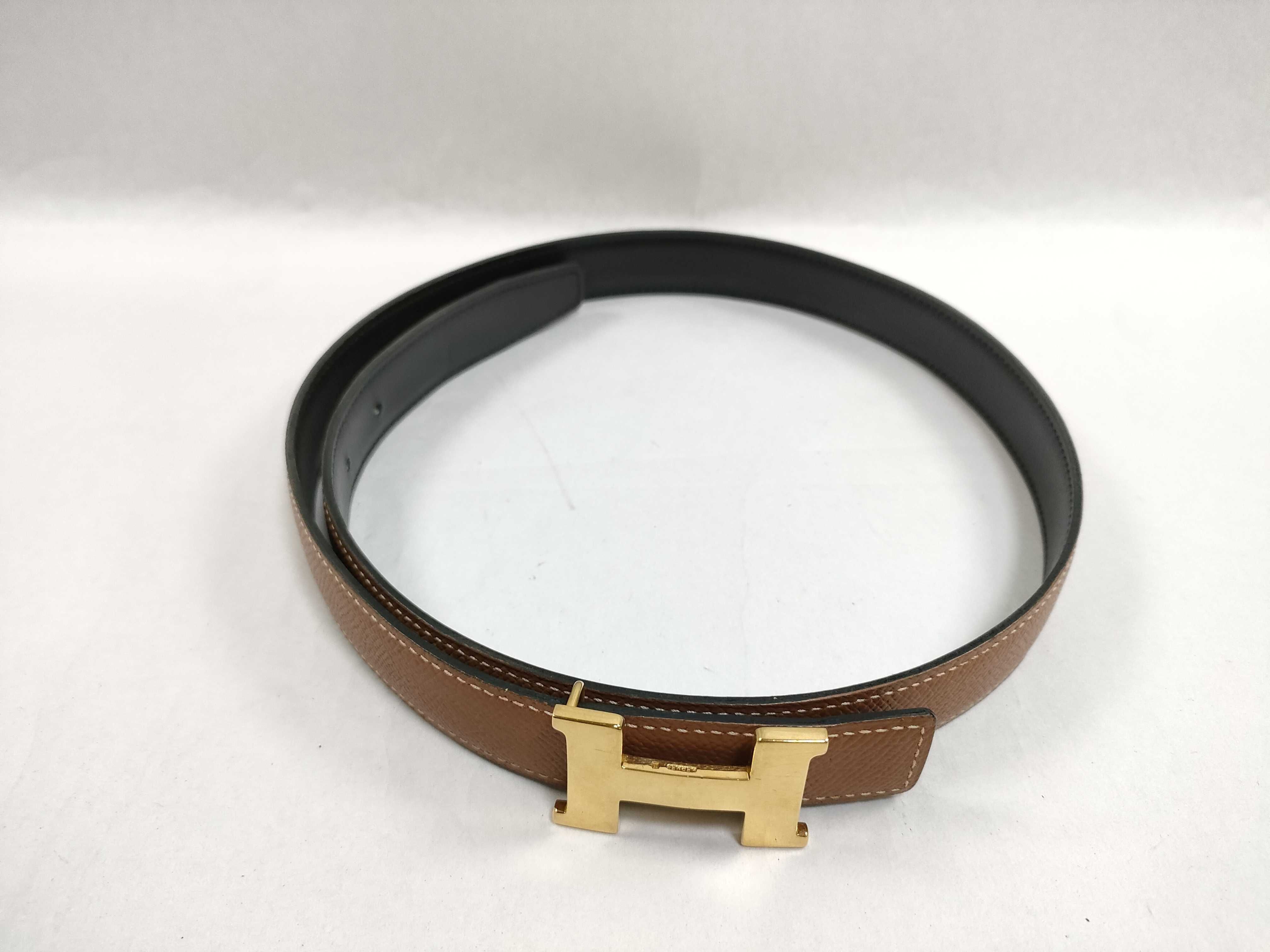 H-belt Constance belt 75 B stamp Black/Brown/Gold color belt