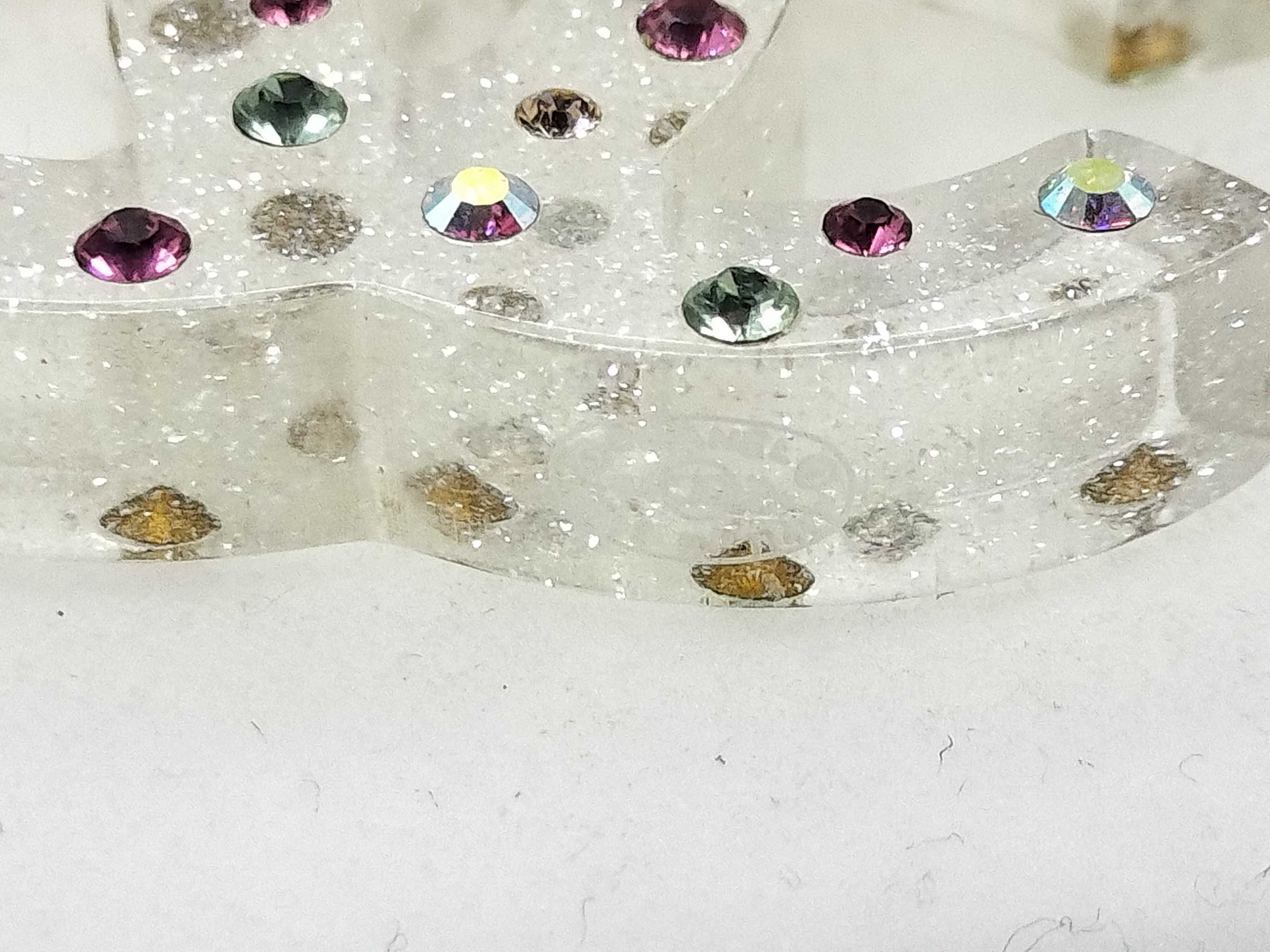 04A Coco Rhinestone Earrings, White, Large, 2 Earrings — view 4