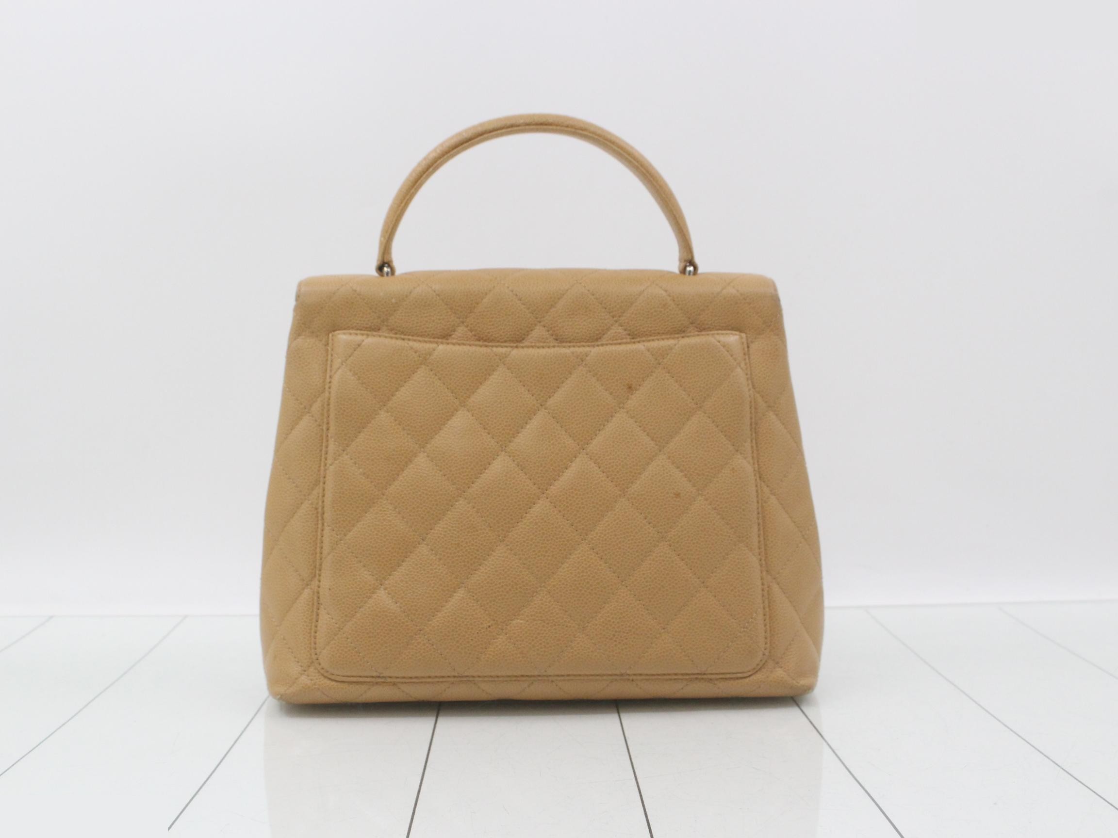 Caviar Skin Beige Matelassé Handbag — view 2