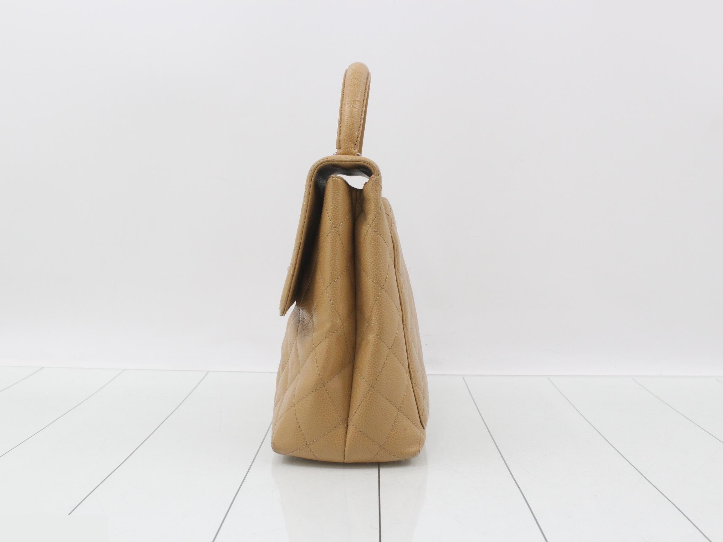 Caviar Skin Beige Matelassé Handbag — view 3