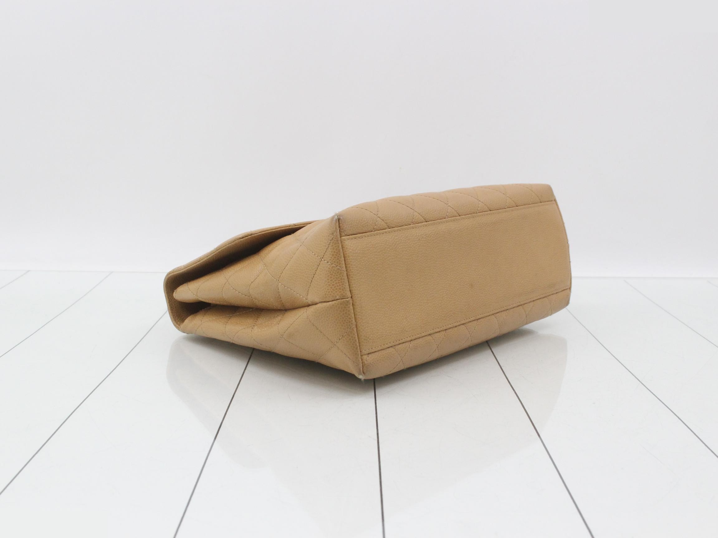 Caviar Skin Beige Matelassé Handbag — view 5