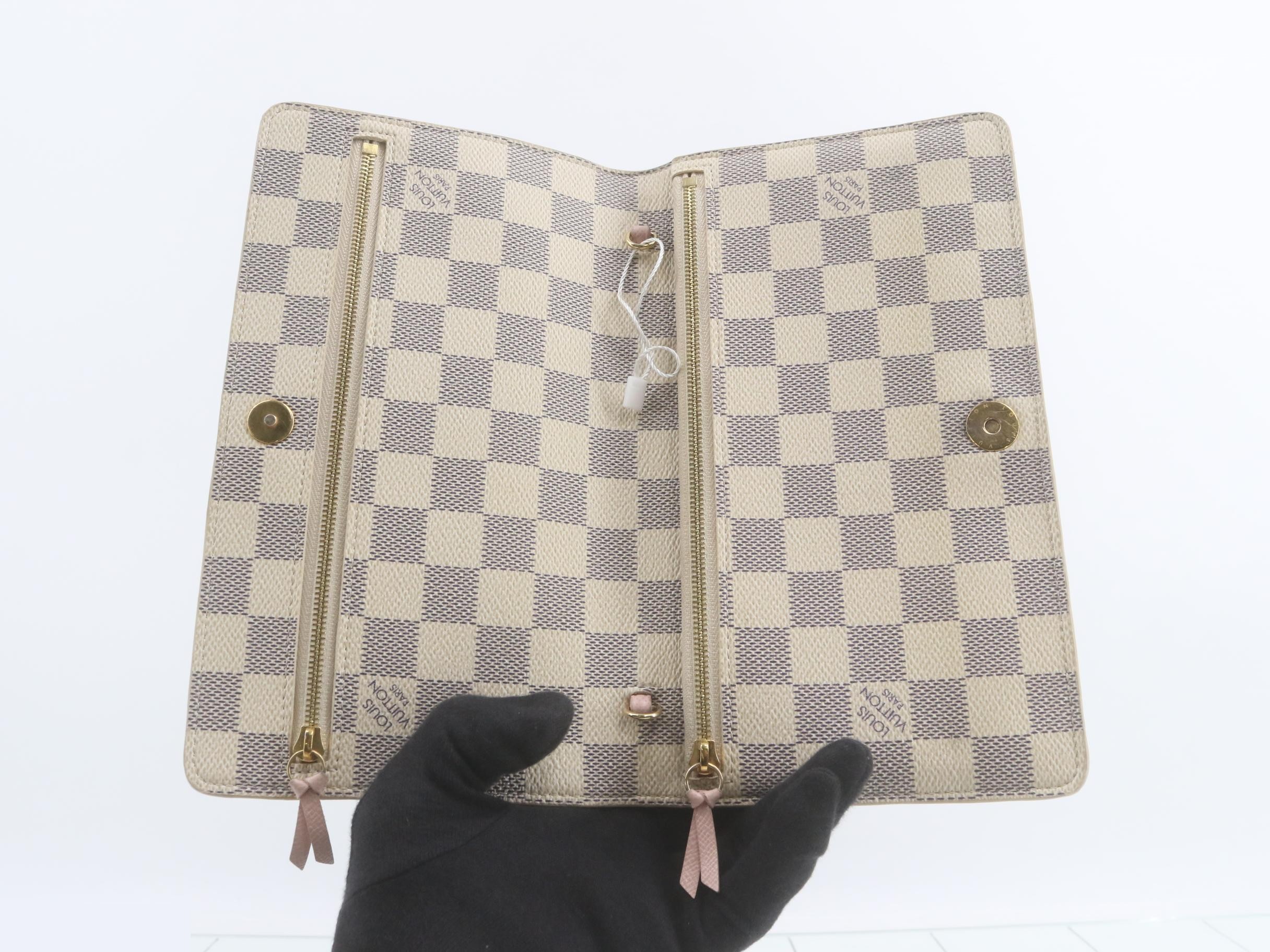 Damier Azur Pochette Weekend Summer Trunk Chain Wallet — view 4