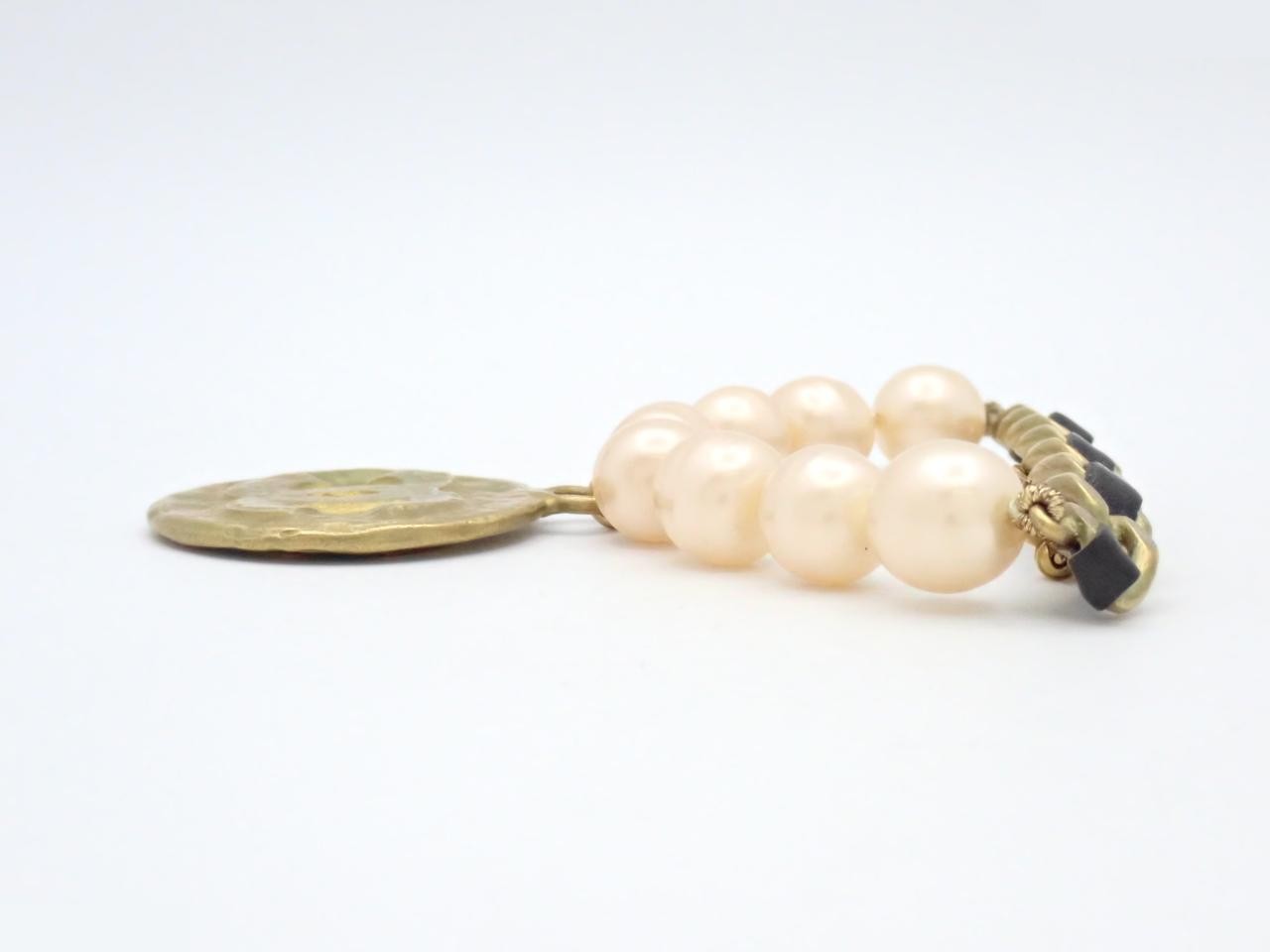 Coco Mark Faux Pearl Brooch 94A — view 3
