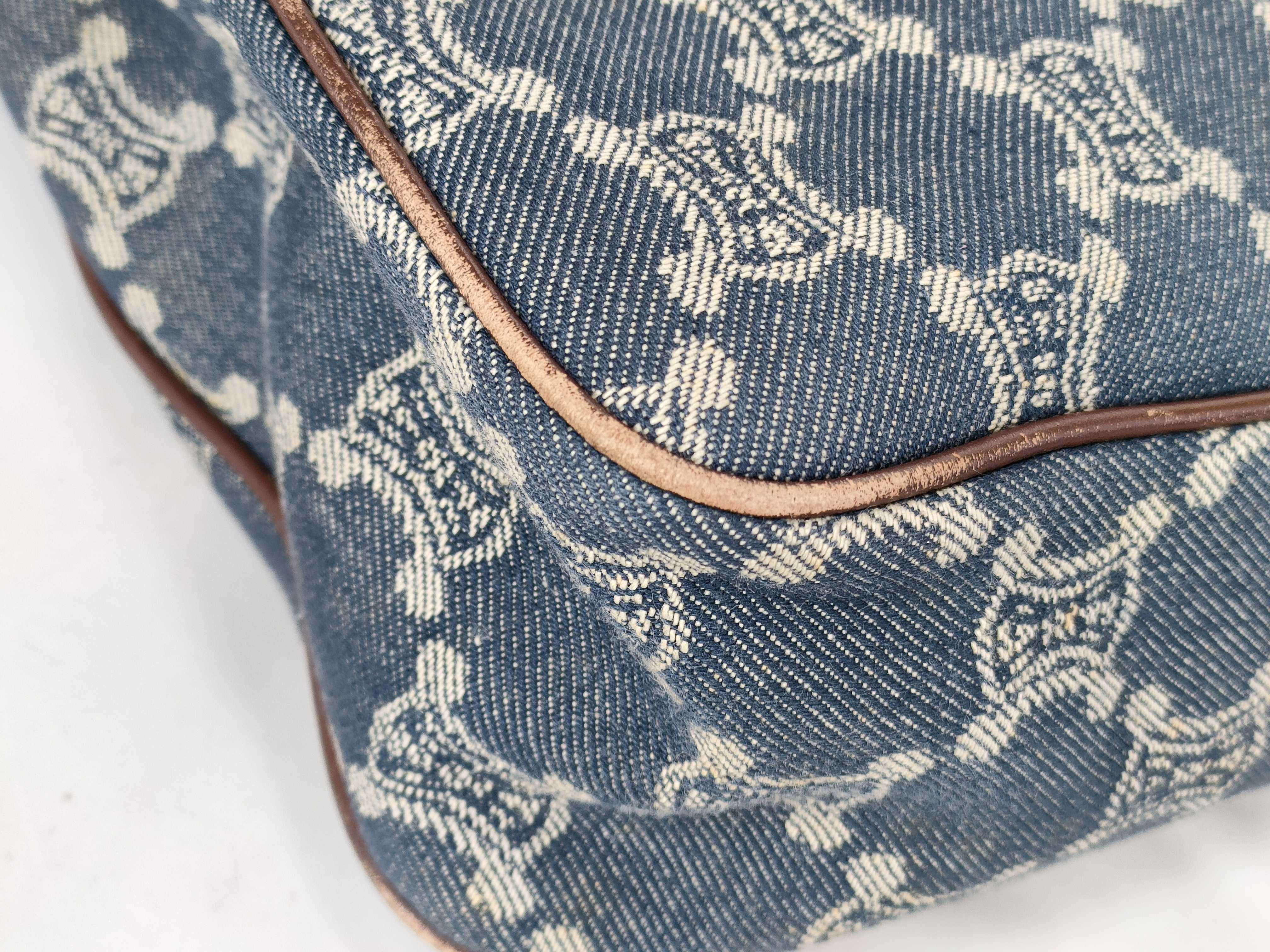 Paris Macadam Messenger Denim Shoulder Bag with Pouch — view 7