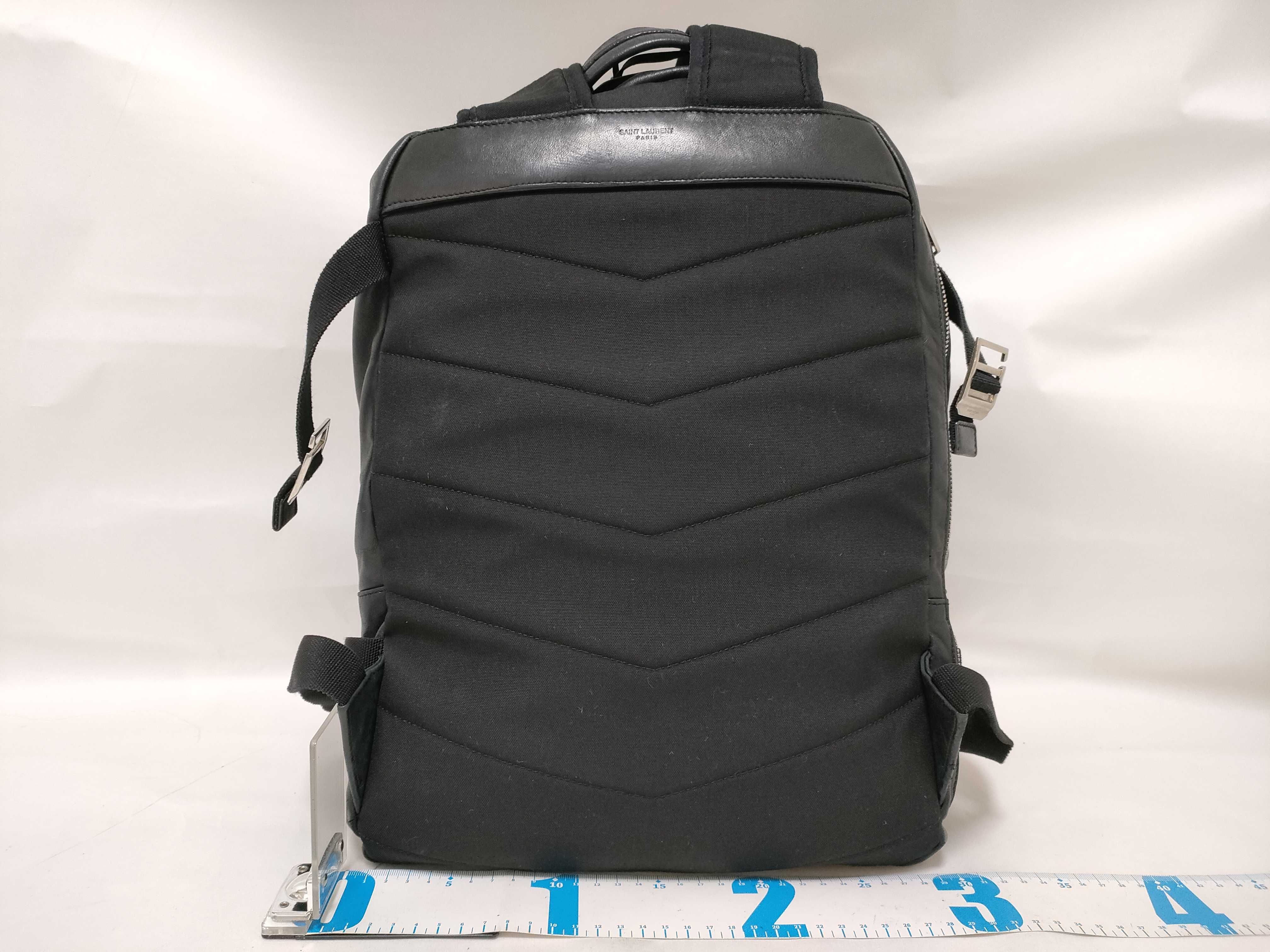 Leather Backpack/Rucksack, Black — view 2