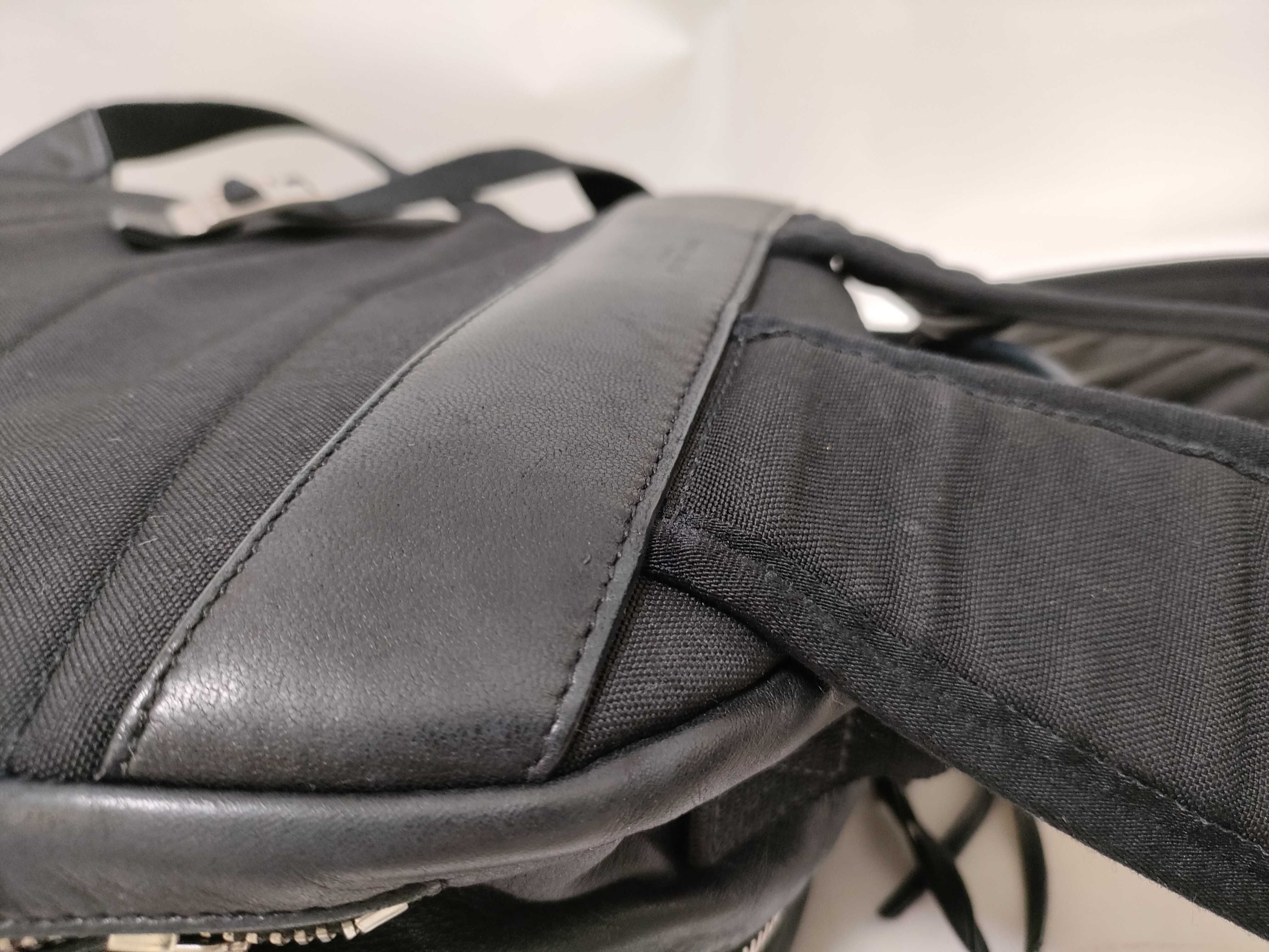 Leather Backpack/Rucksack, Black — view 7