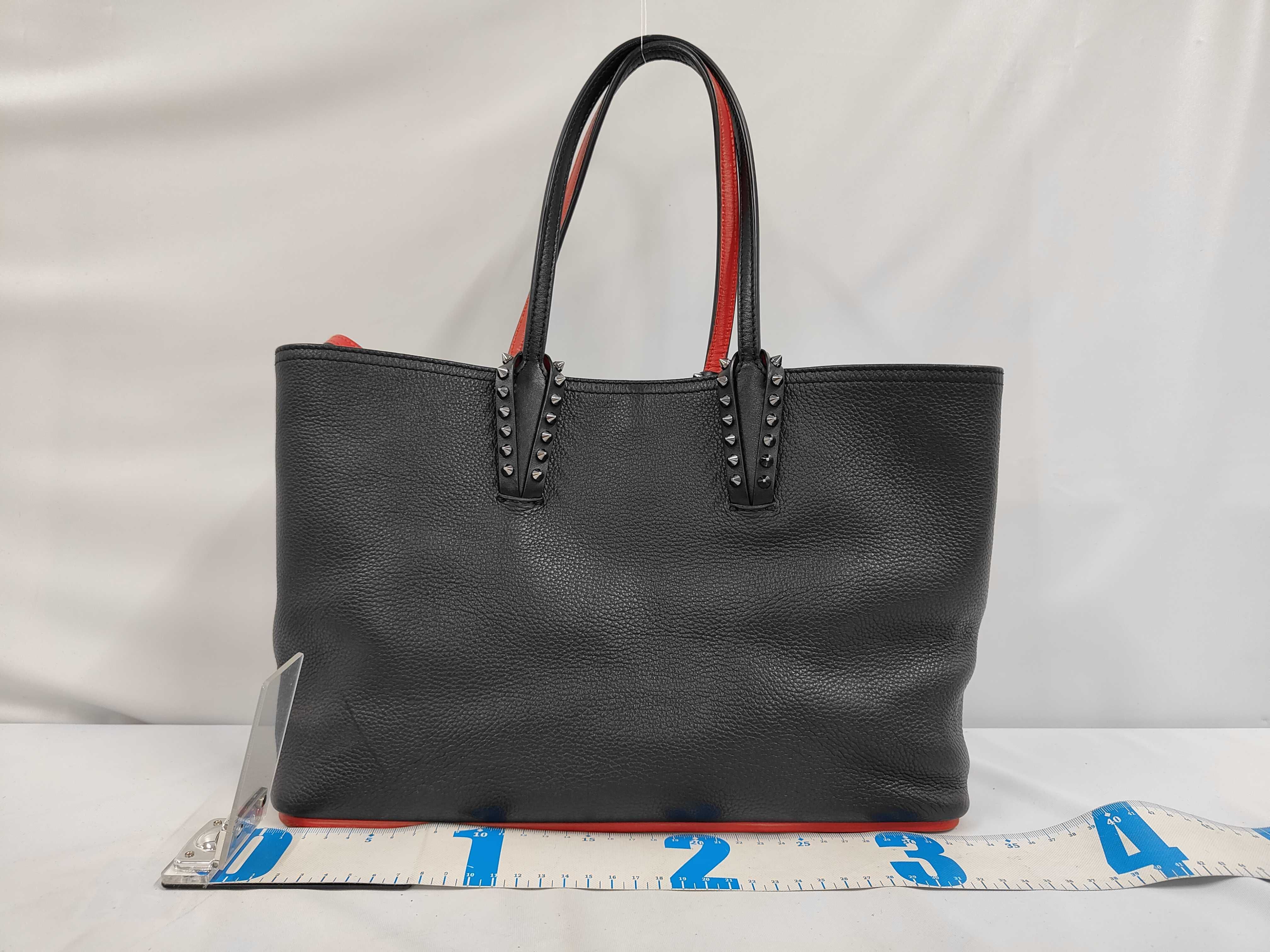 Cabata Small Tote Bag, Leather, Black, with Pouch — view 2
