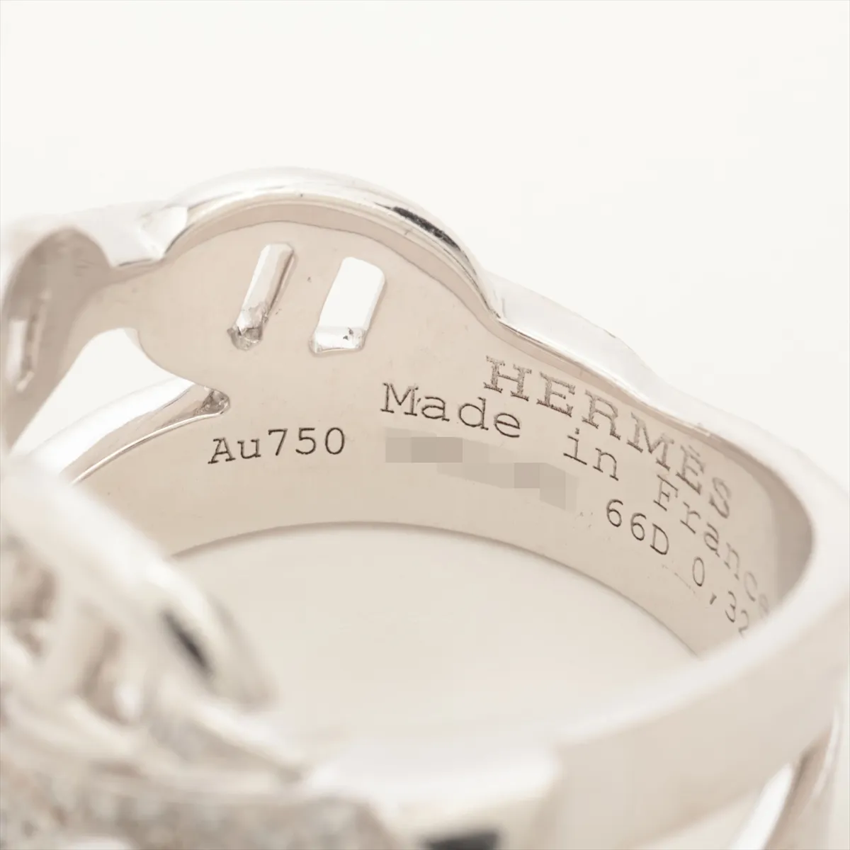 Aluminum Diamond Ring 750(WG) 13.1g 0.32 55 13G1392 Bruise — view 3