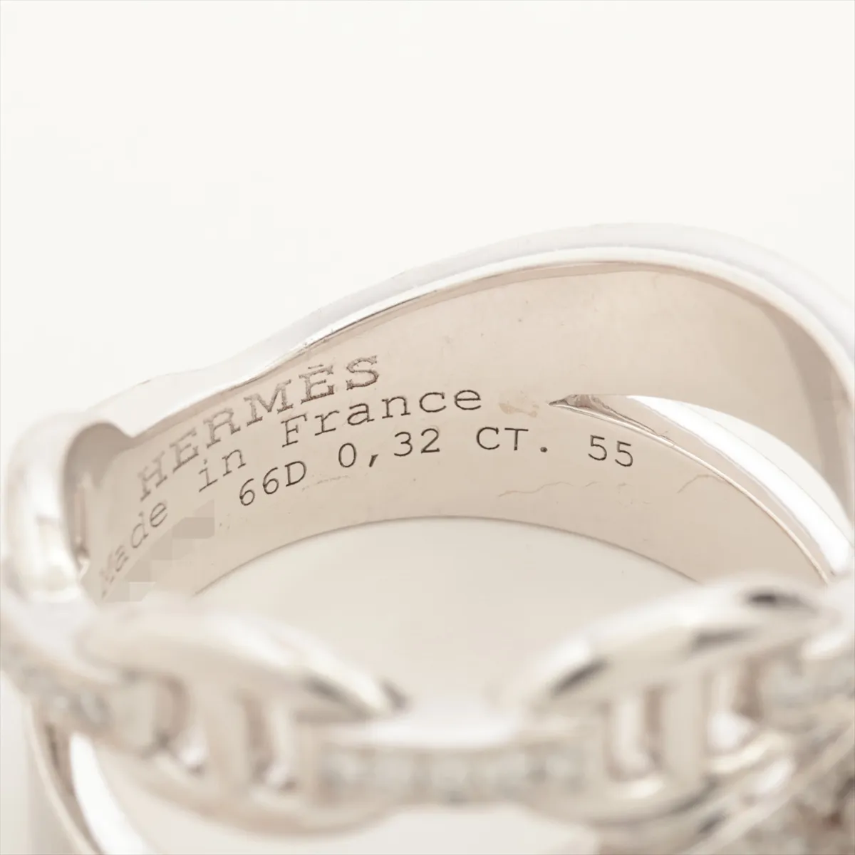 Aluminum Diamond Ring 750(WG) 13.1g 0.32 55 13G1392 Bruise — view 4