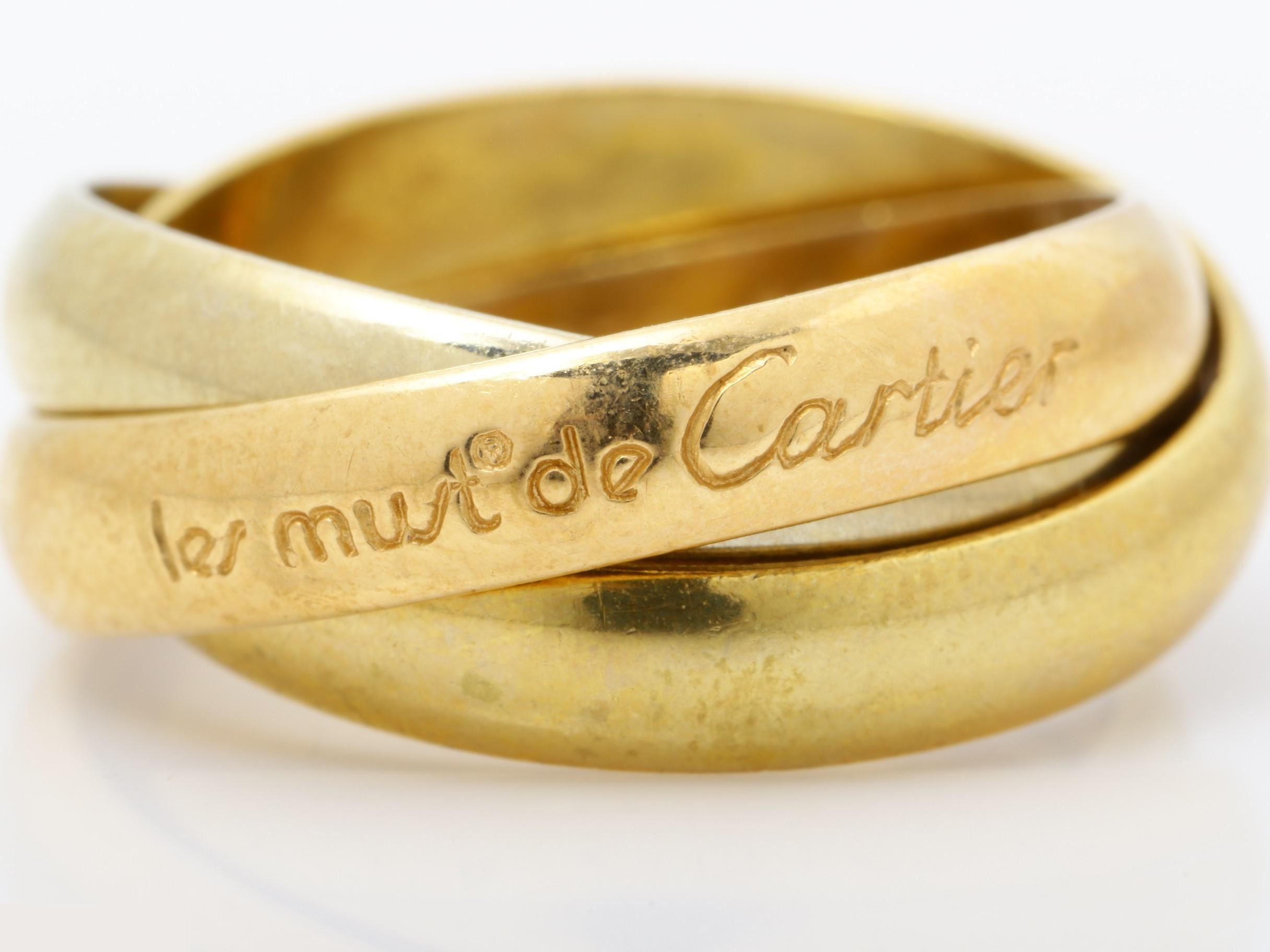 Trinity (precious metal) ring, 7.4g, #50, 750 — view 2