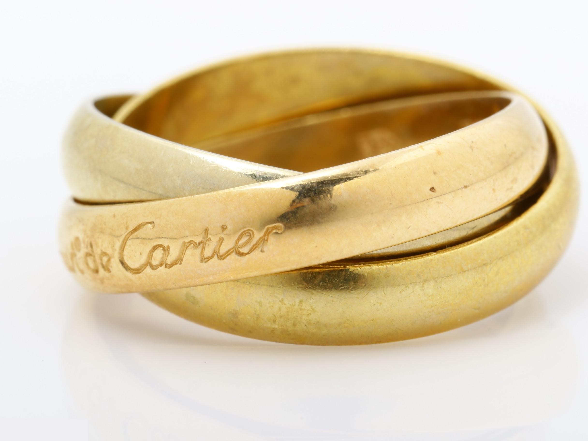 Trinity (precious metal) ring, 7.4g, #50, 750 — view 3