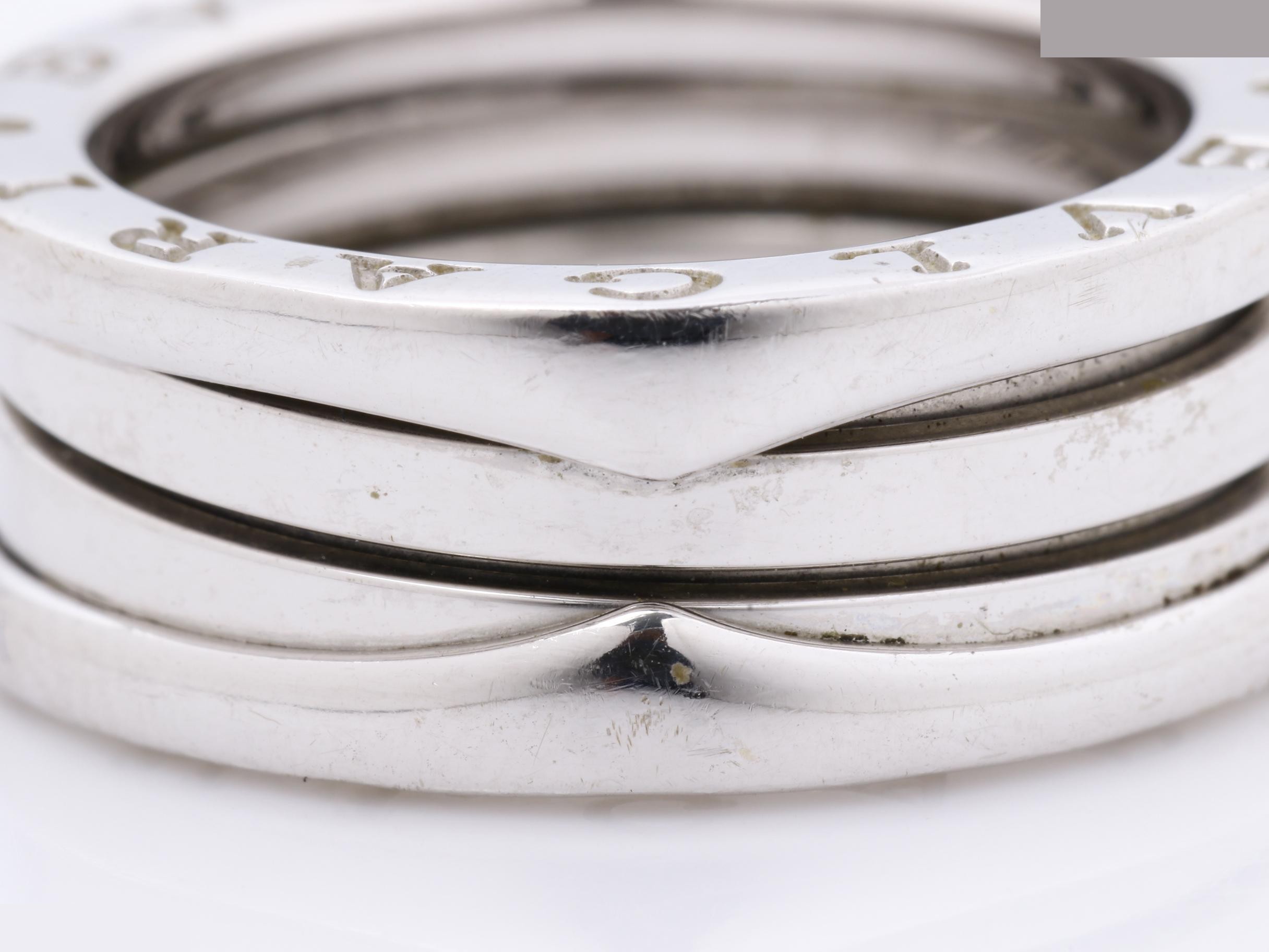 B.zero1 (precious metal) ring, 750WG, 9.7g, size #55 — view 2