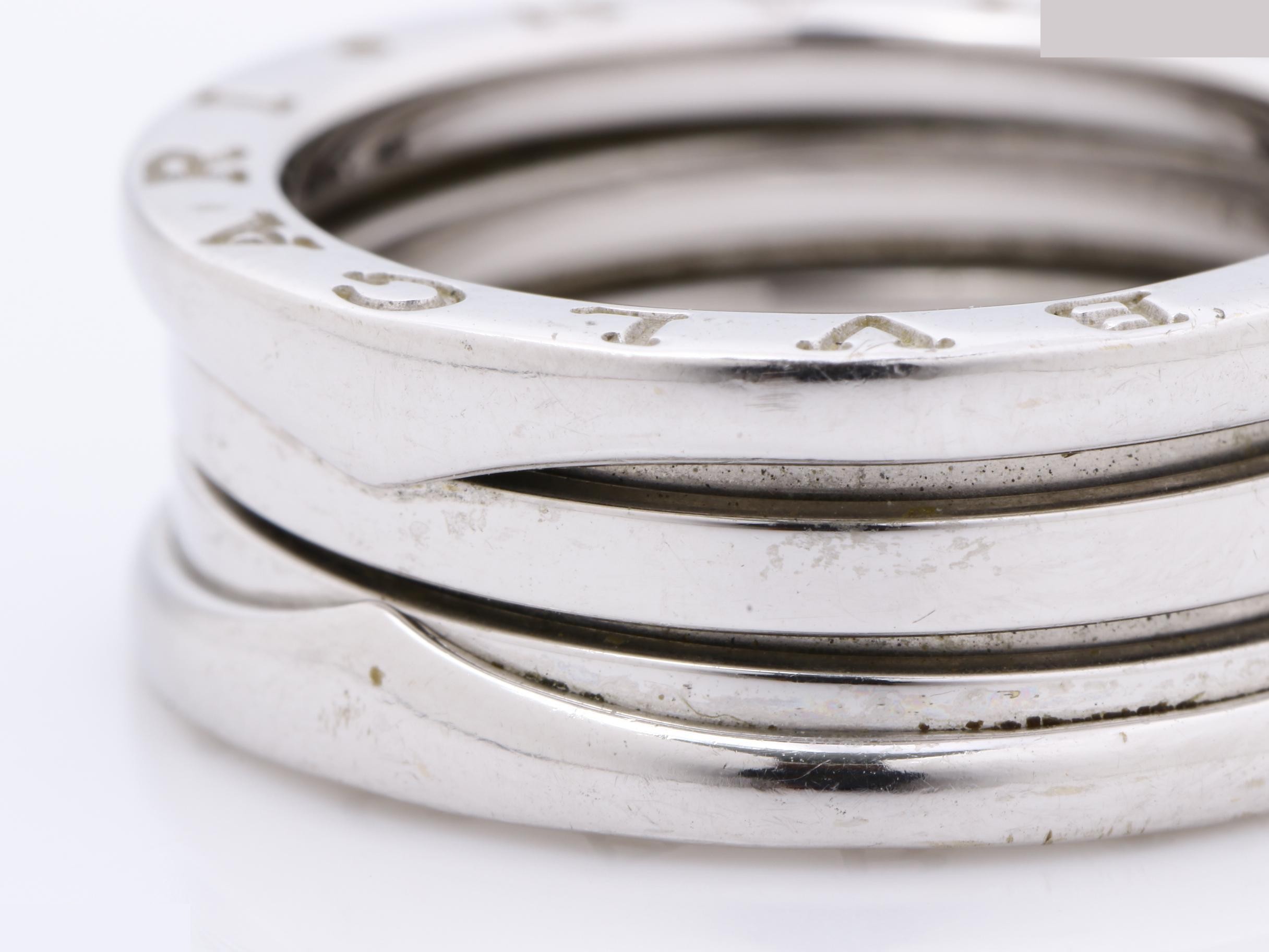 B.zero1 (precious metal) ring, 750WG, 9.7g, size #55 — view 3
