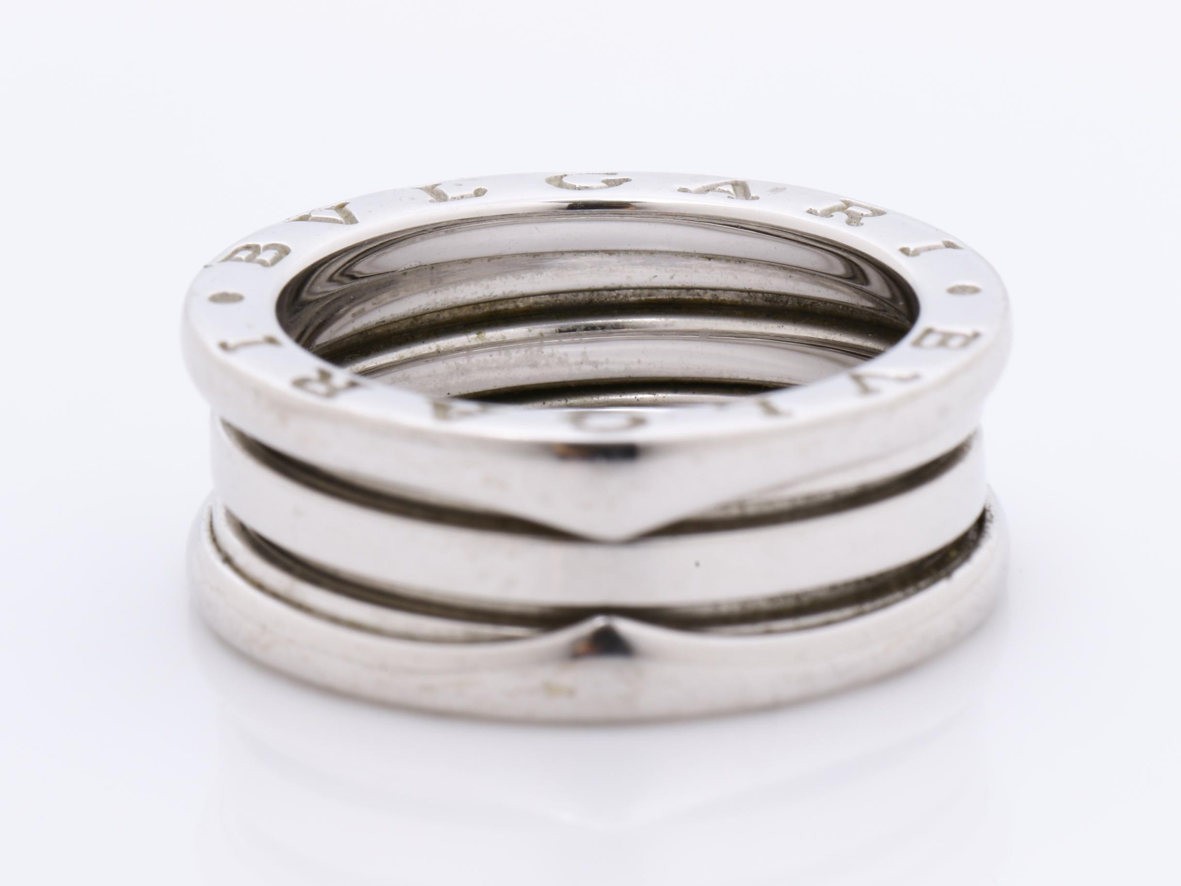 B.zero1 (precious metal) ring, 750WG, 9.7g, size #55 — view 4
