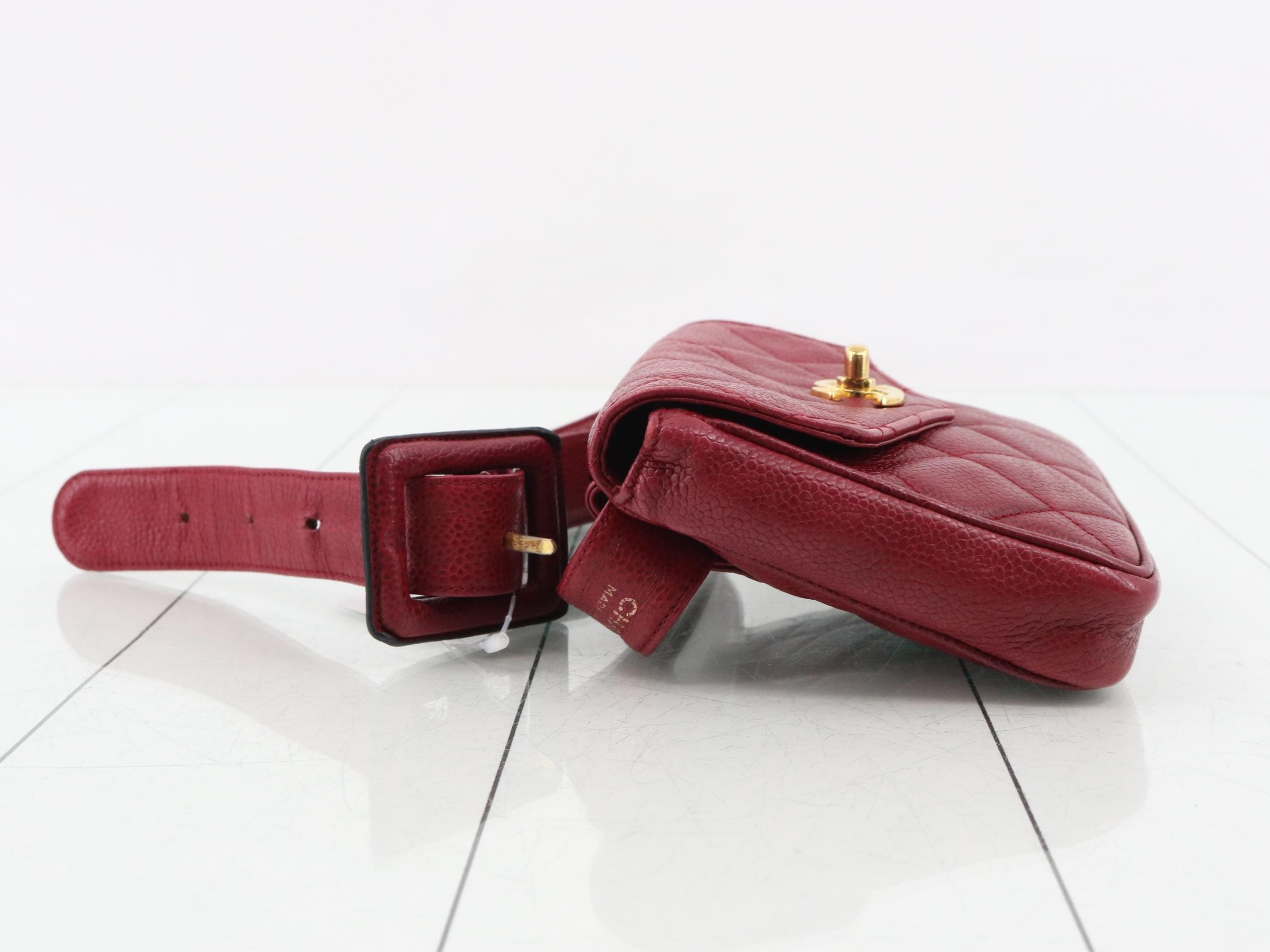Caviar Skin Coco Mark 2-Way Waist Bag — view 4