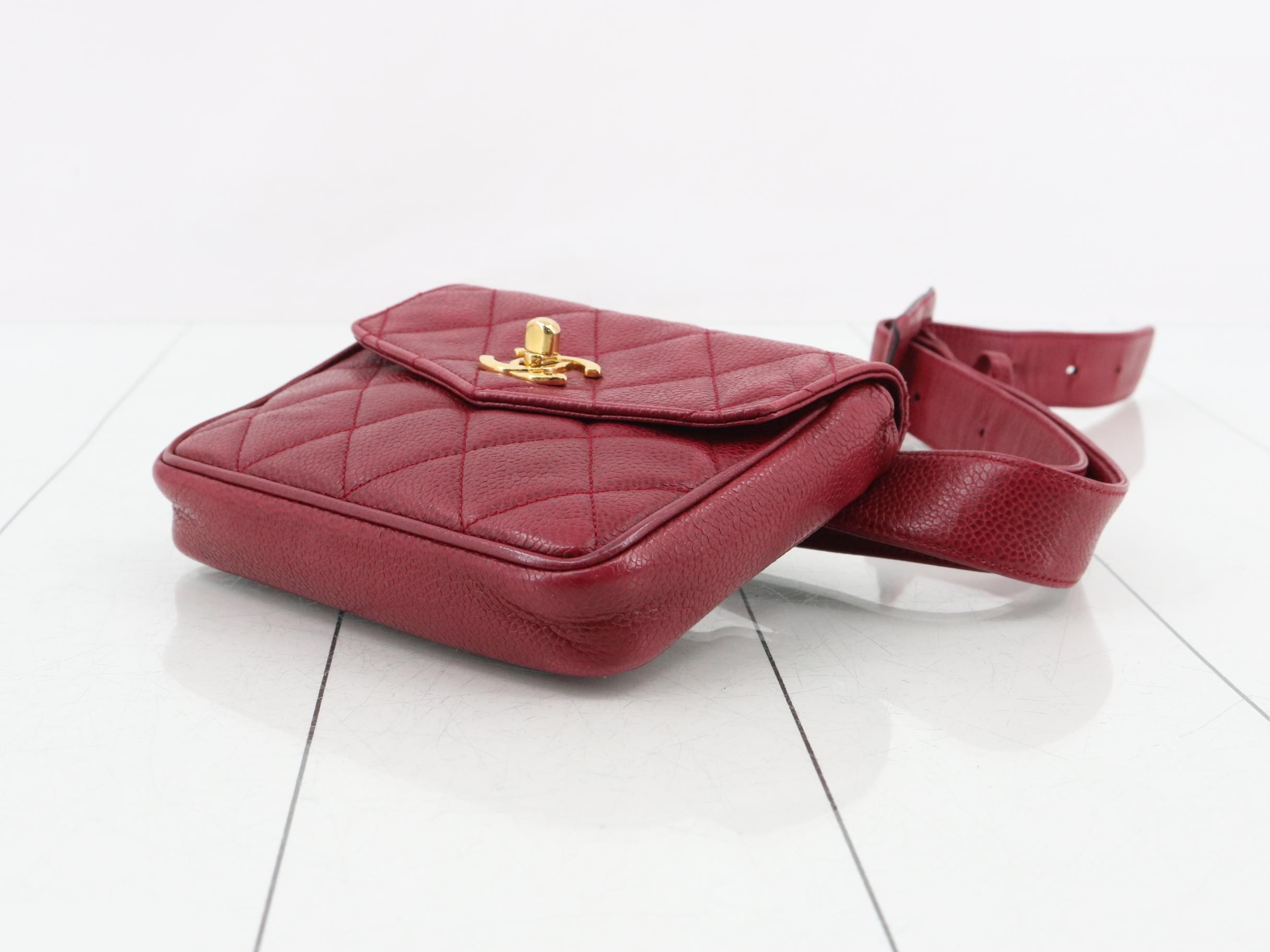 Caviar Skin Coco Mark 2-Way Waist Bag — view 6