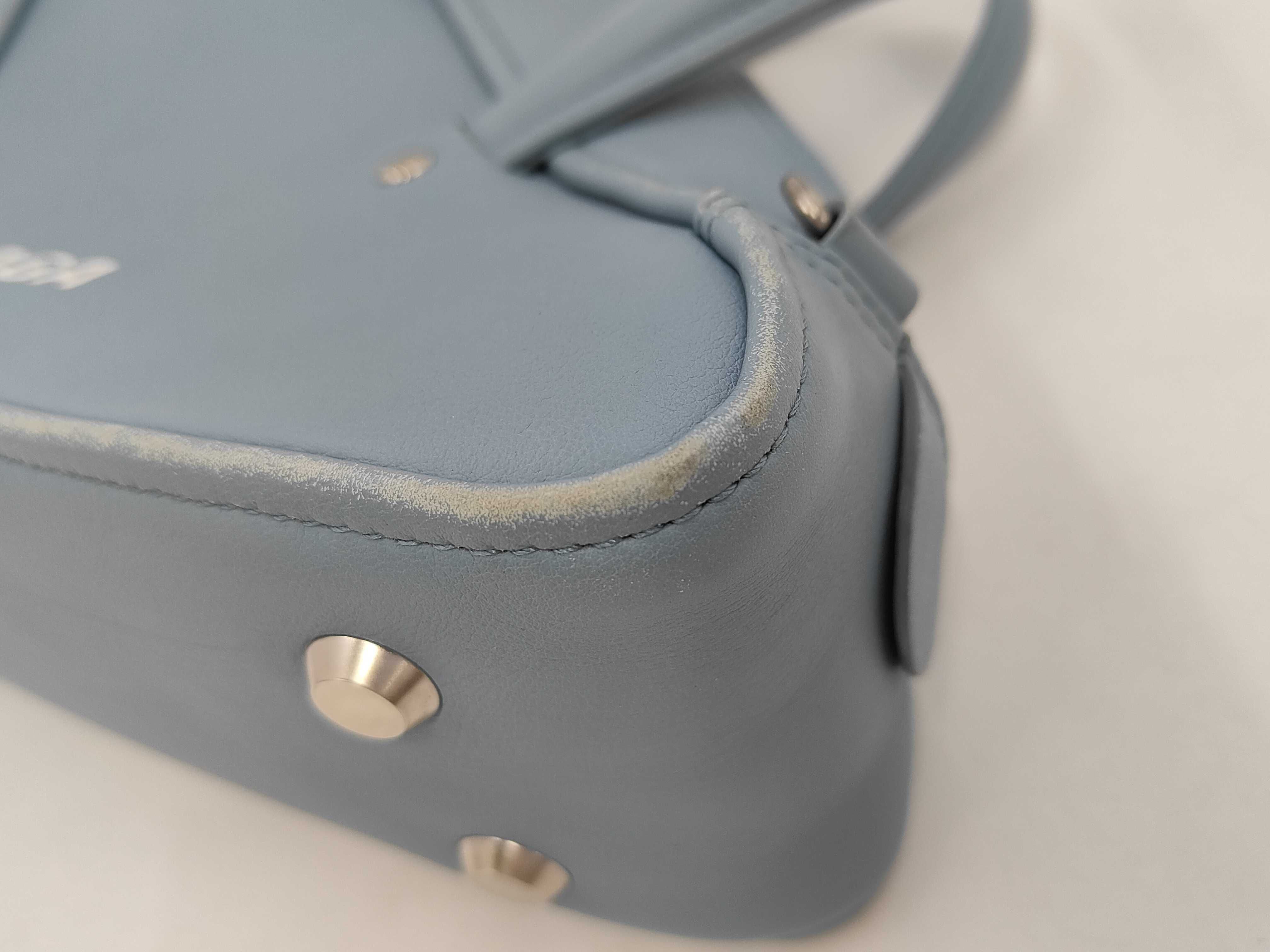 476975 Triangle Saffiano Leather 2-way Shoulder Handbag — view 9