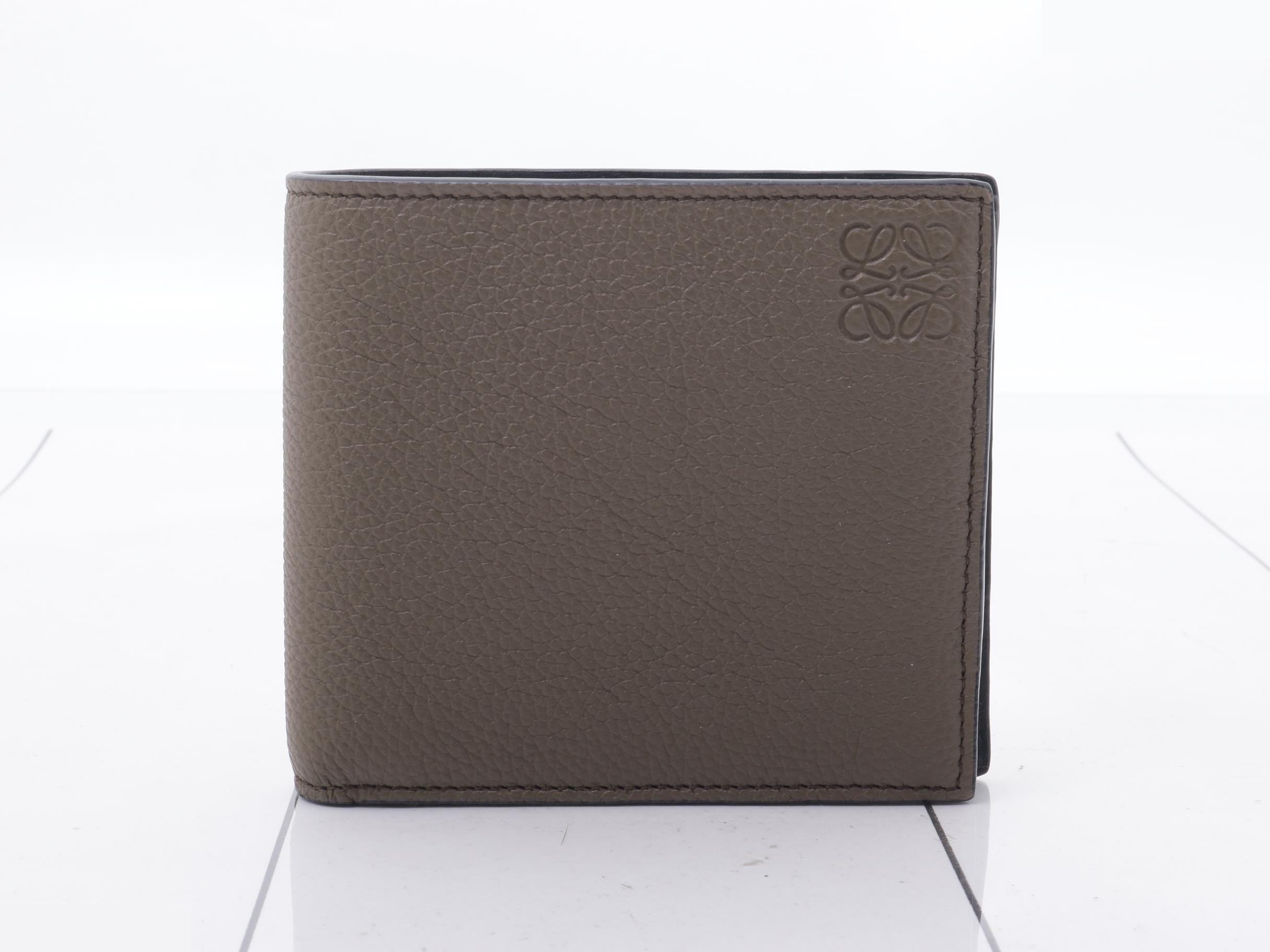 Anagram bi-fold wallet, unused, stored, gray.