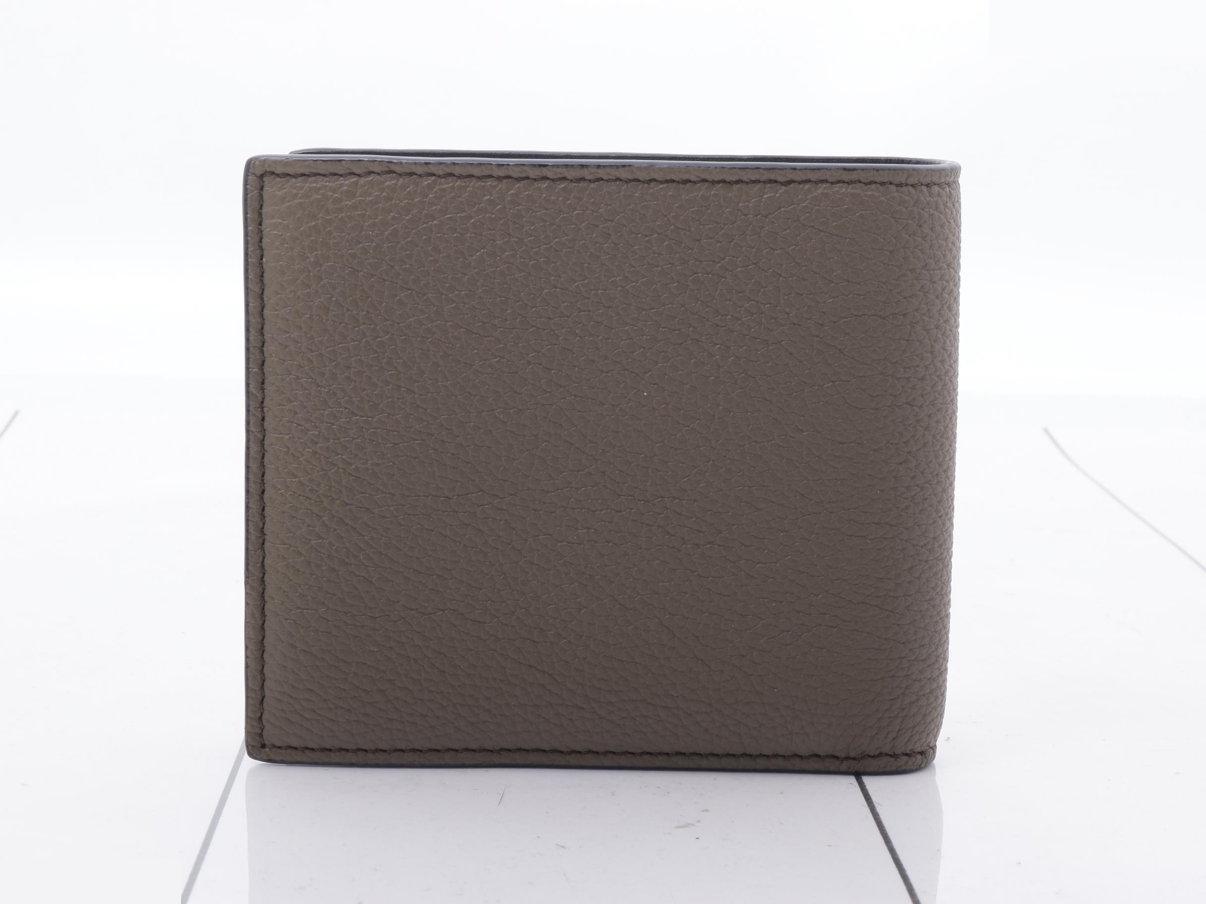 Anagram bi-fold wallet, unused, stored, gray. — view 2