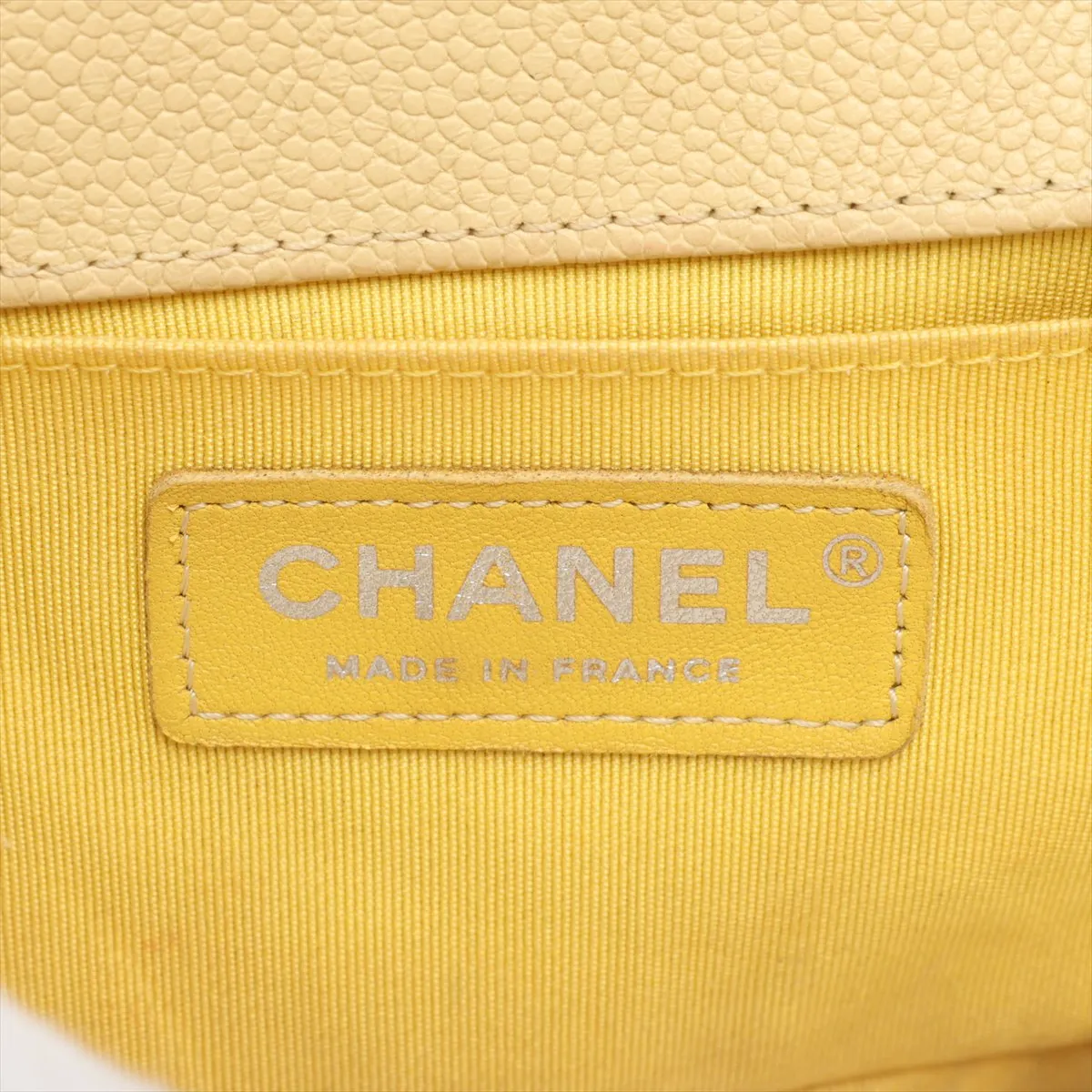 Boy Chanel 20 Small Caviar Skin Chain Shoulder Bag, Green, Silver Hardware, 25108456, Serial Number , A67085 — view 9