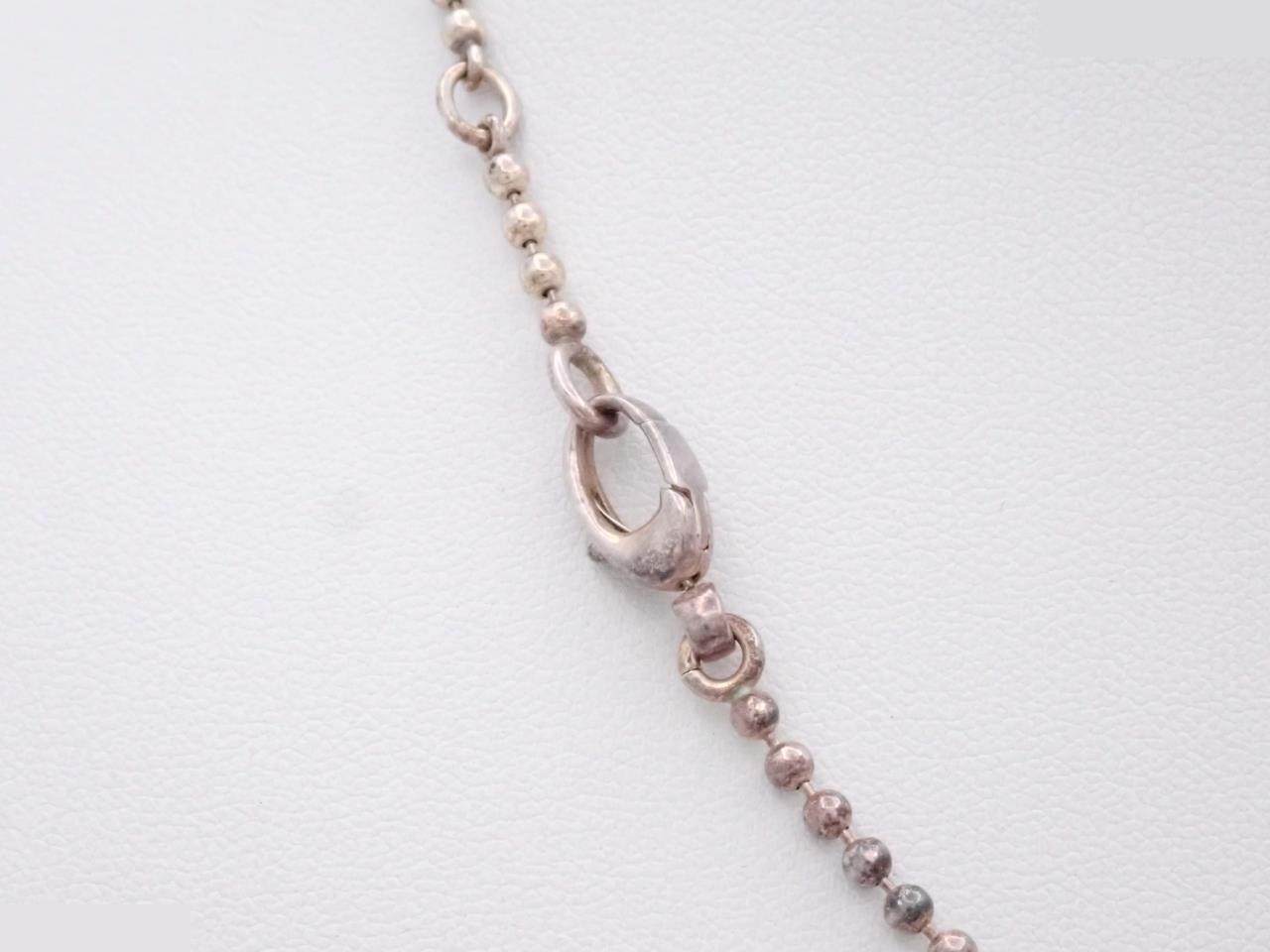 Interlocking Necklace, Heart Pendant, Ball Chain — view 2