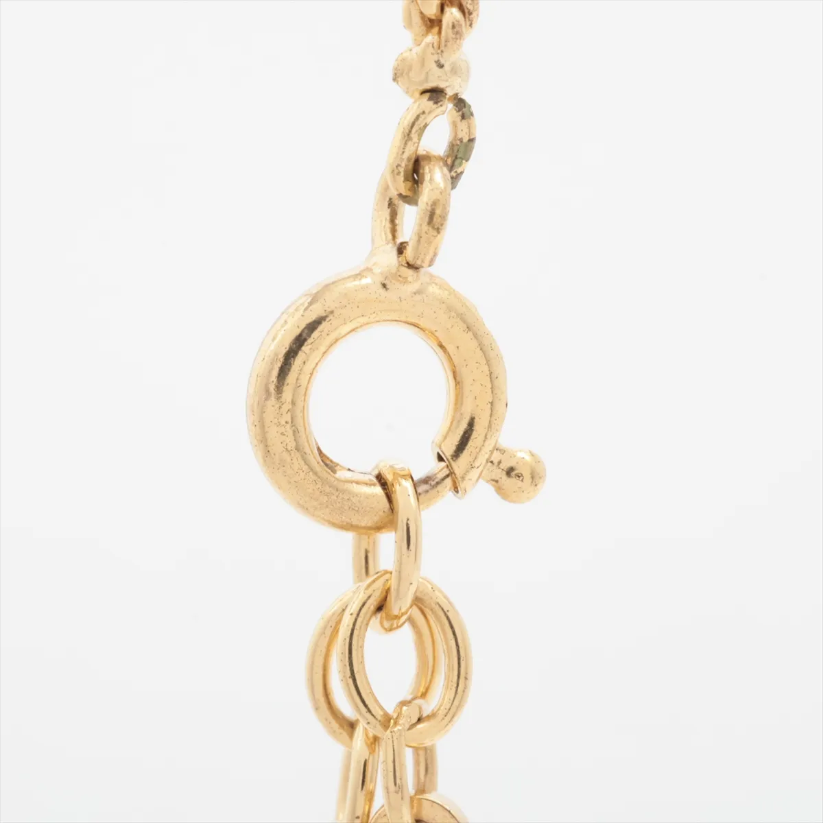 CD Logo Necklace GP x Rhinestone Gold — view 3