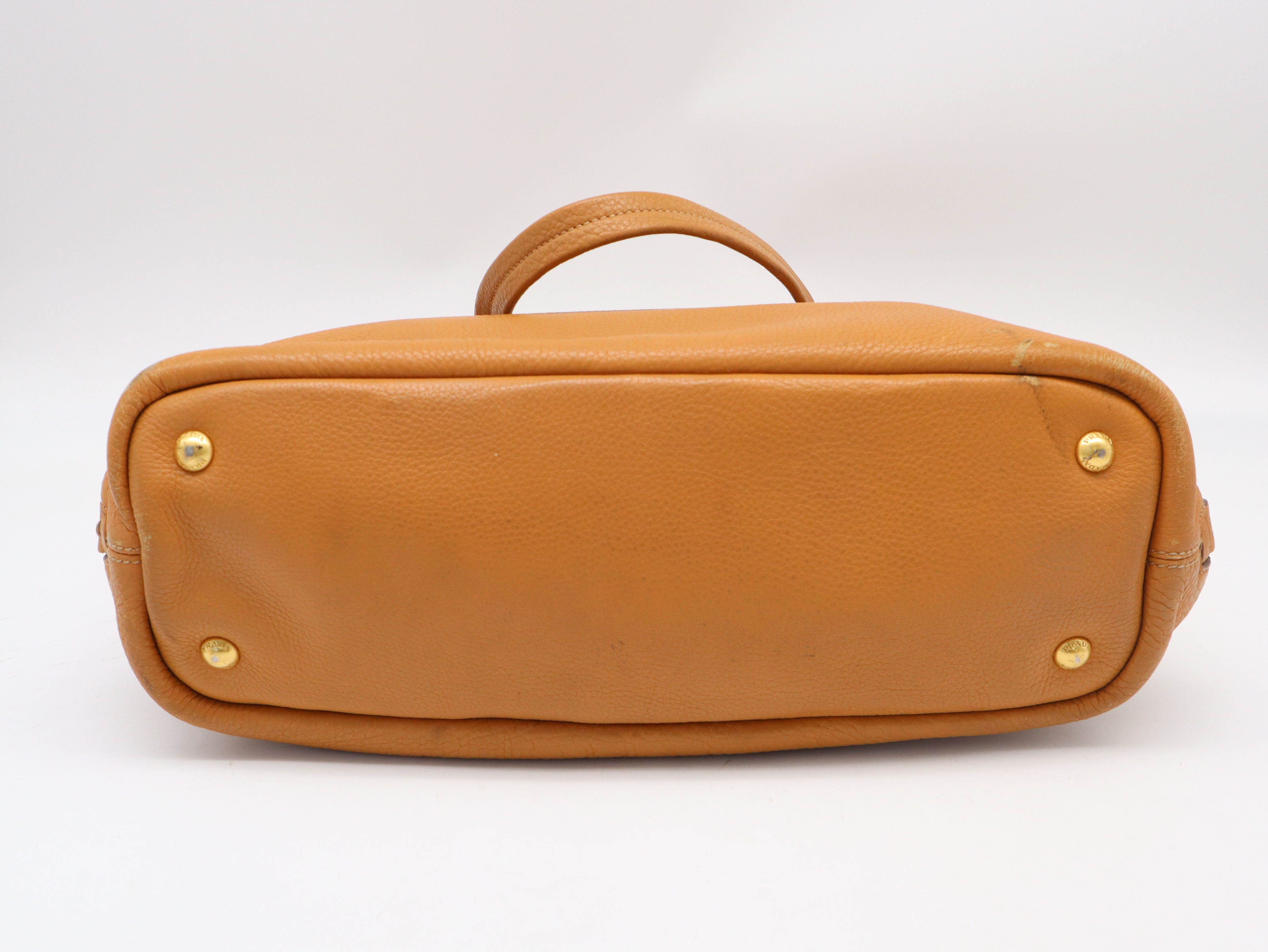 Leather Side-Zip Brown Tote Bag — view 5