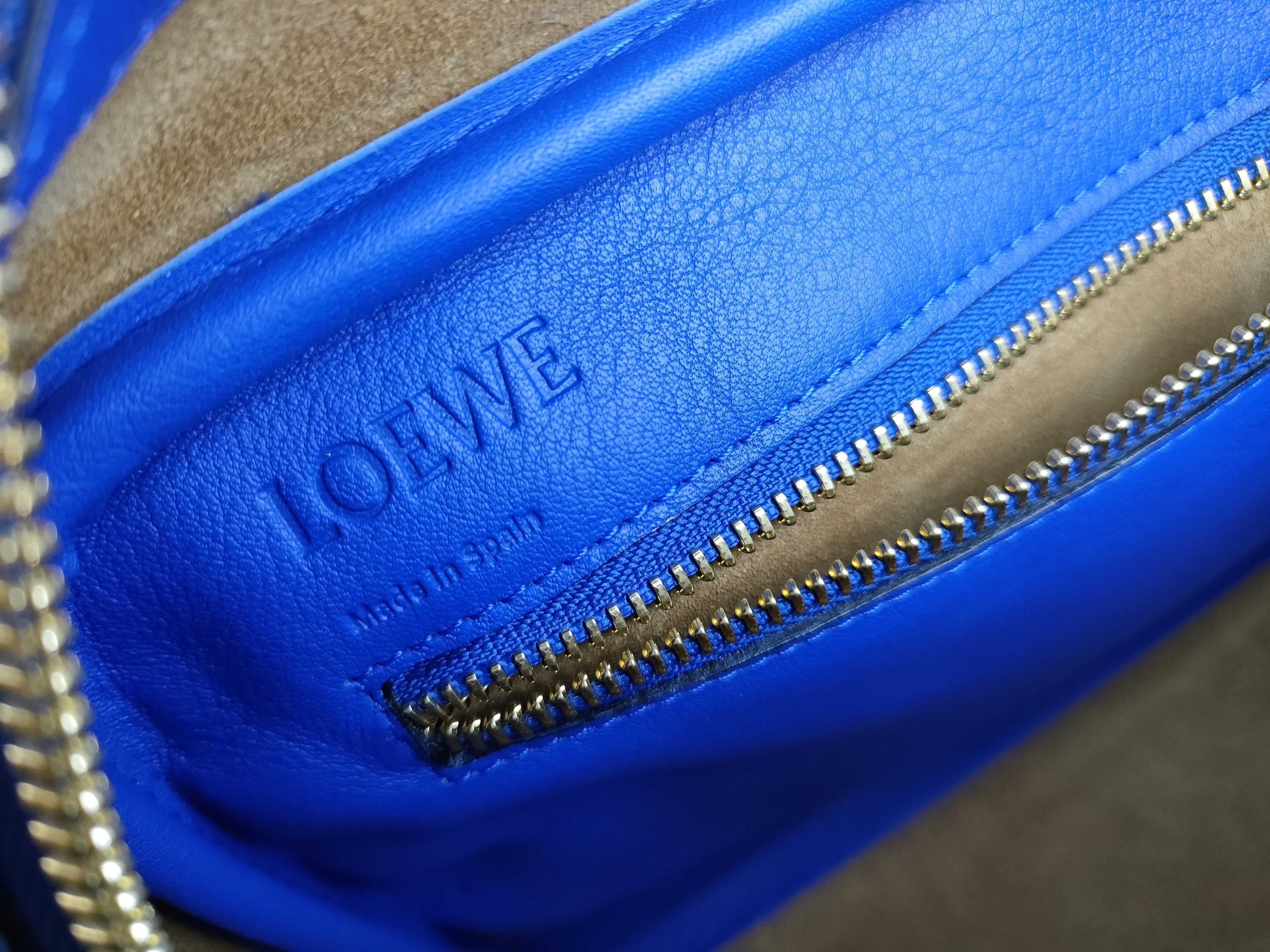 Amazona Leather Bag, Blue Handbag — view 13