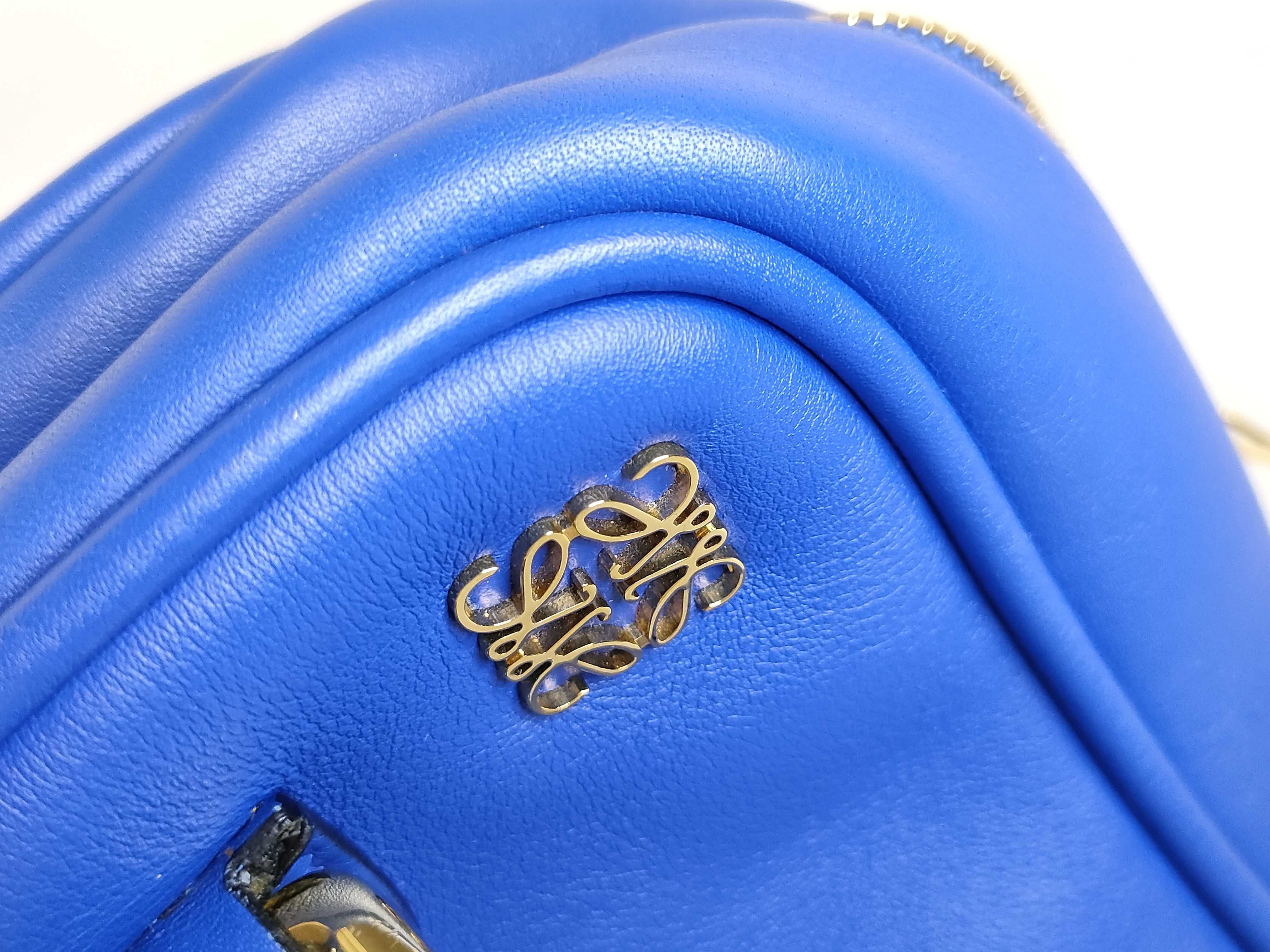 Amazona Leather Bag, Blue Handbag — view 15