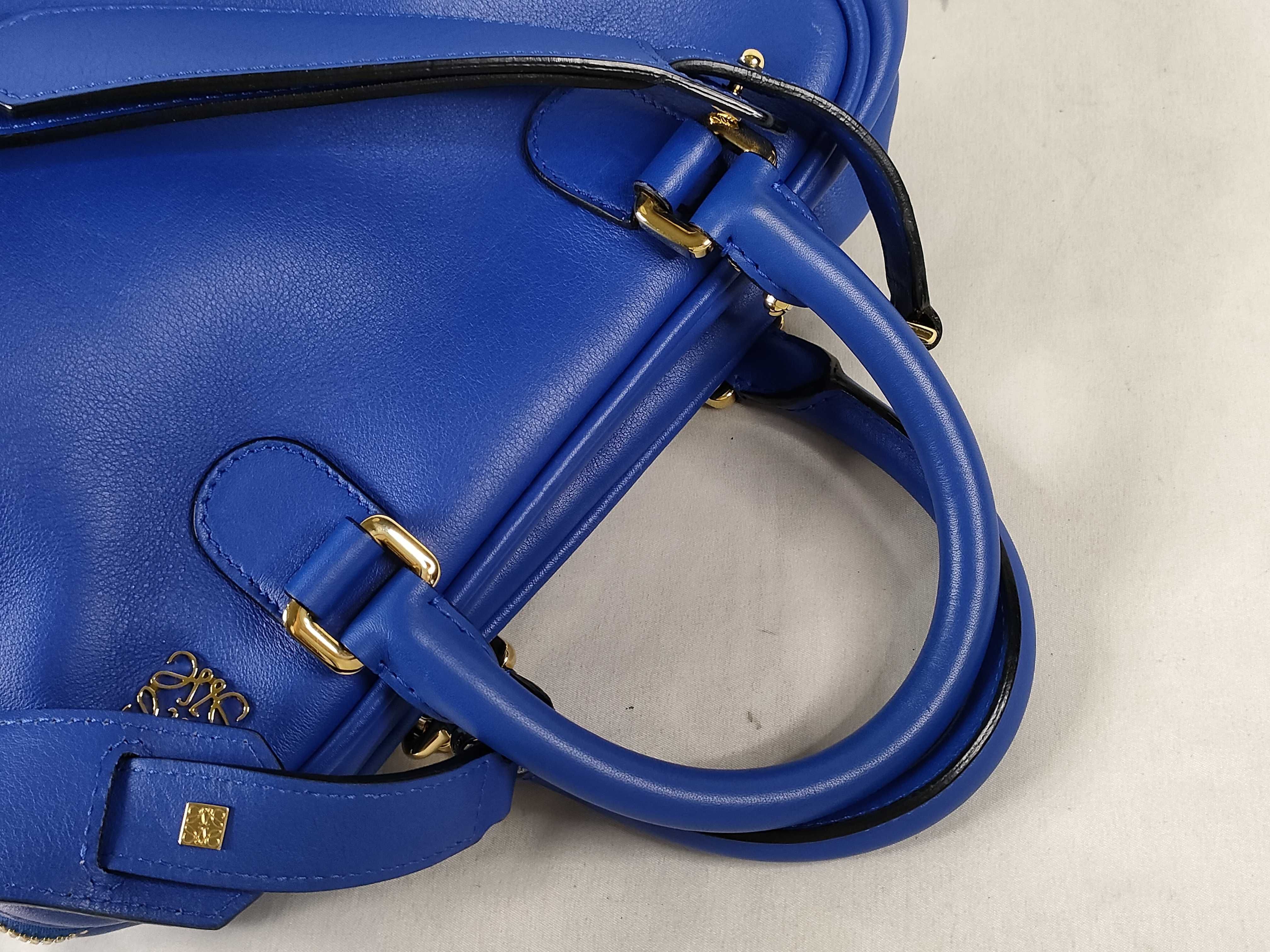 Amazona Leather Bag, Blue Handbag — view 3
