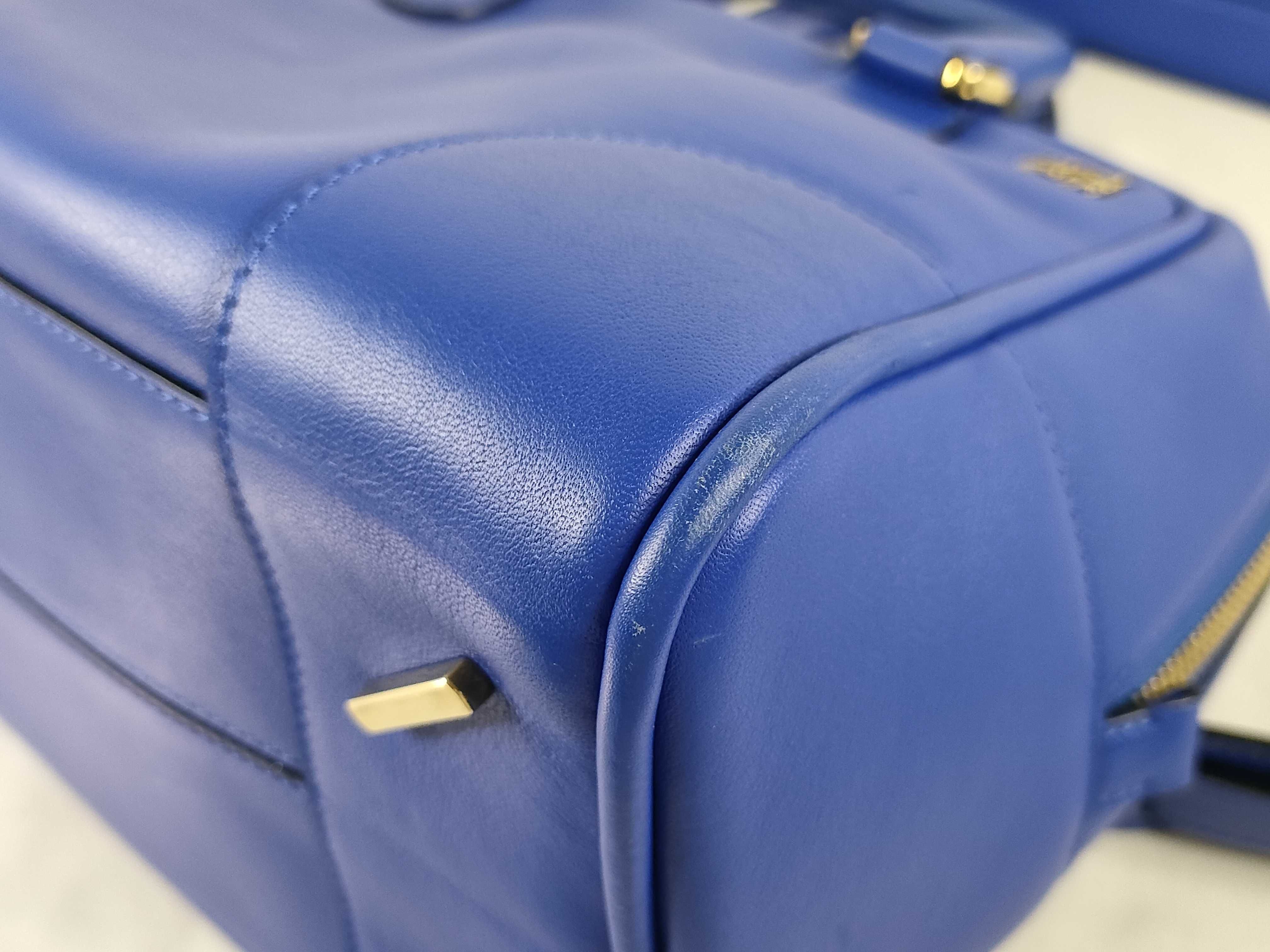 Amazona Leather Bag, Blue Handbag — view 7