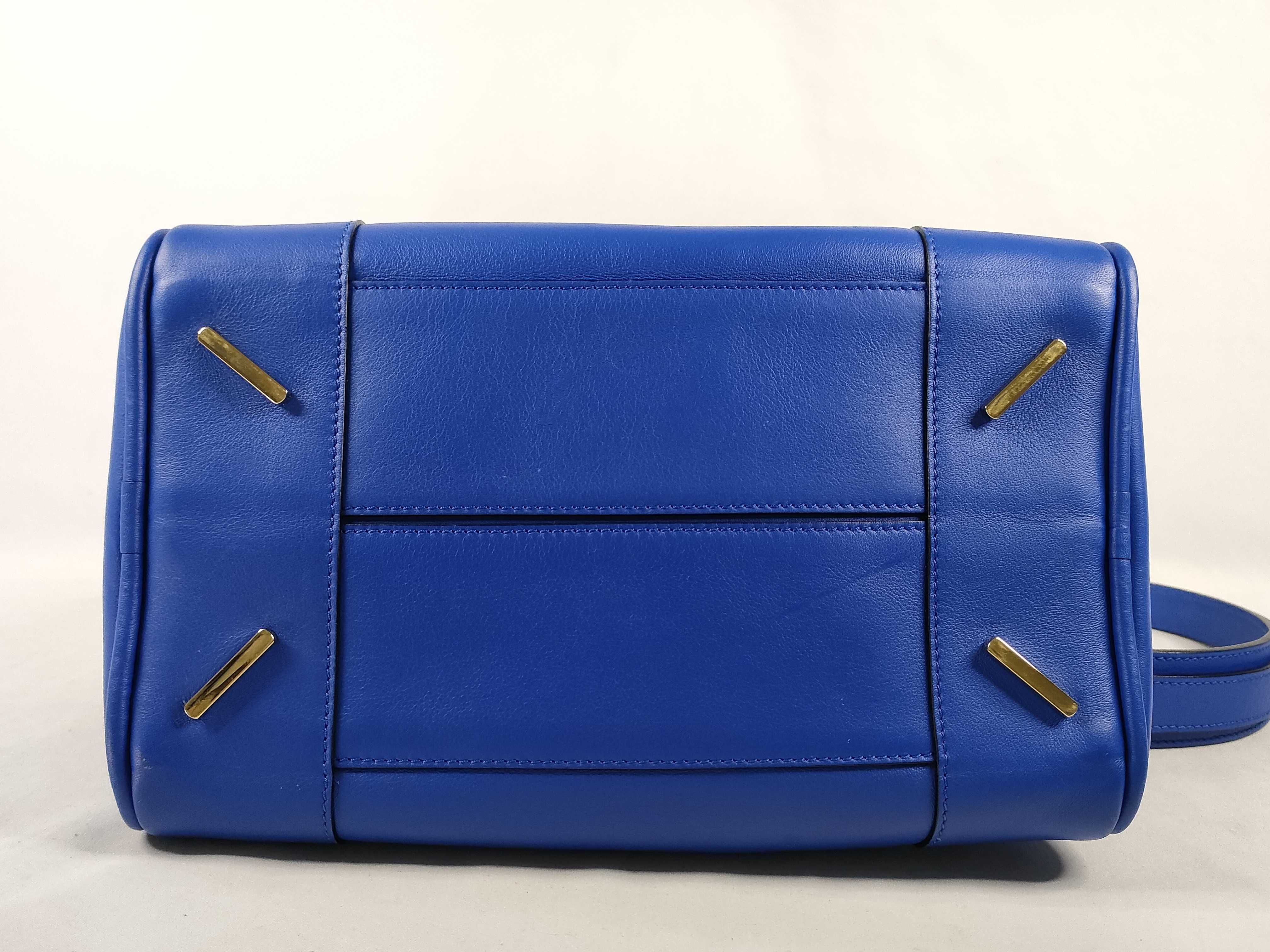 Amazona Leather Bag, Blue Handbag — view 8