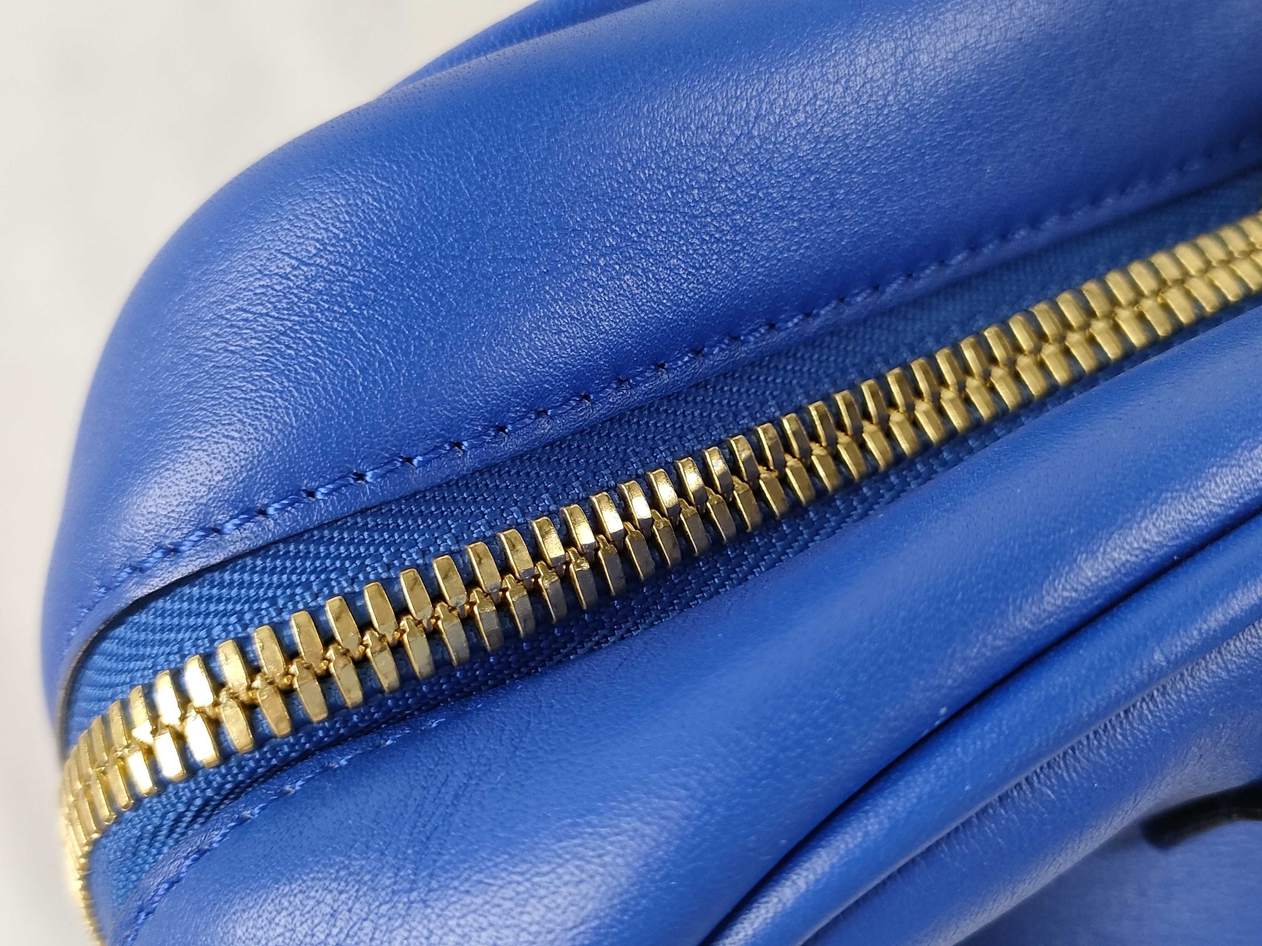 Amazona Leather Bag, Blue Handbag — view 9