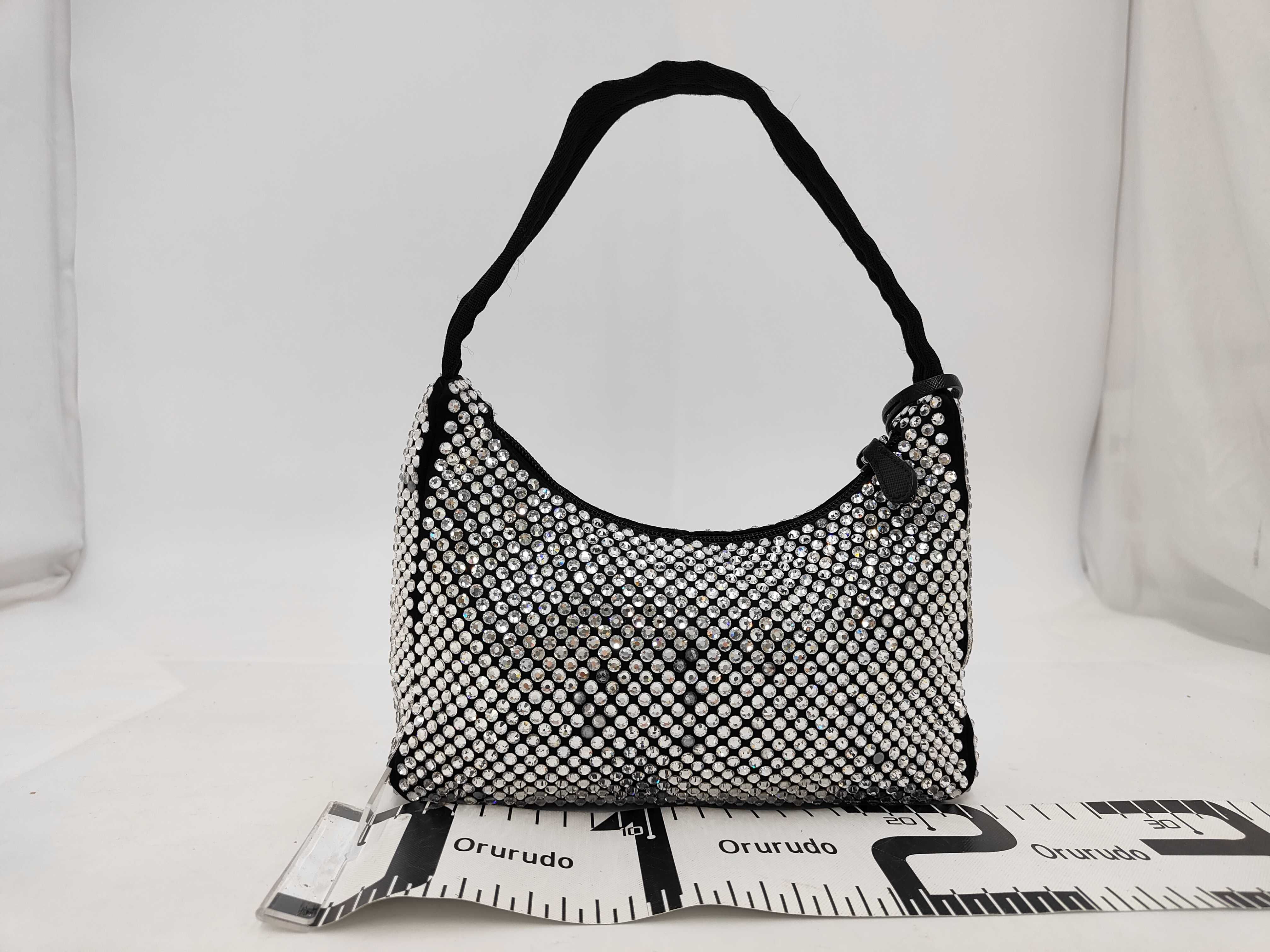 Nylon Crystal RFID Handbag — view 2