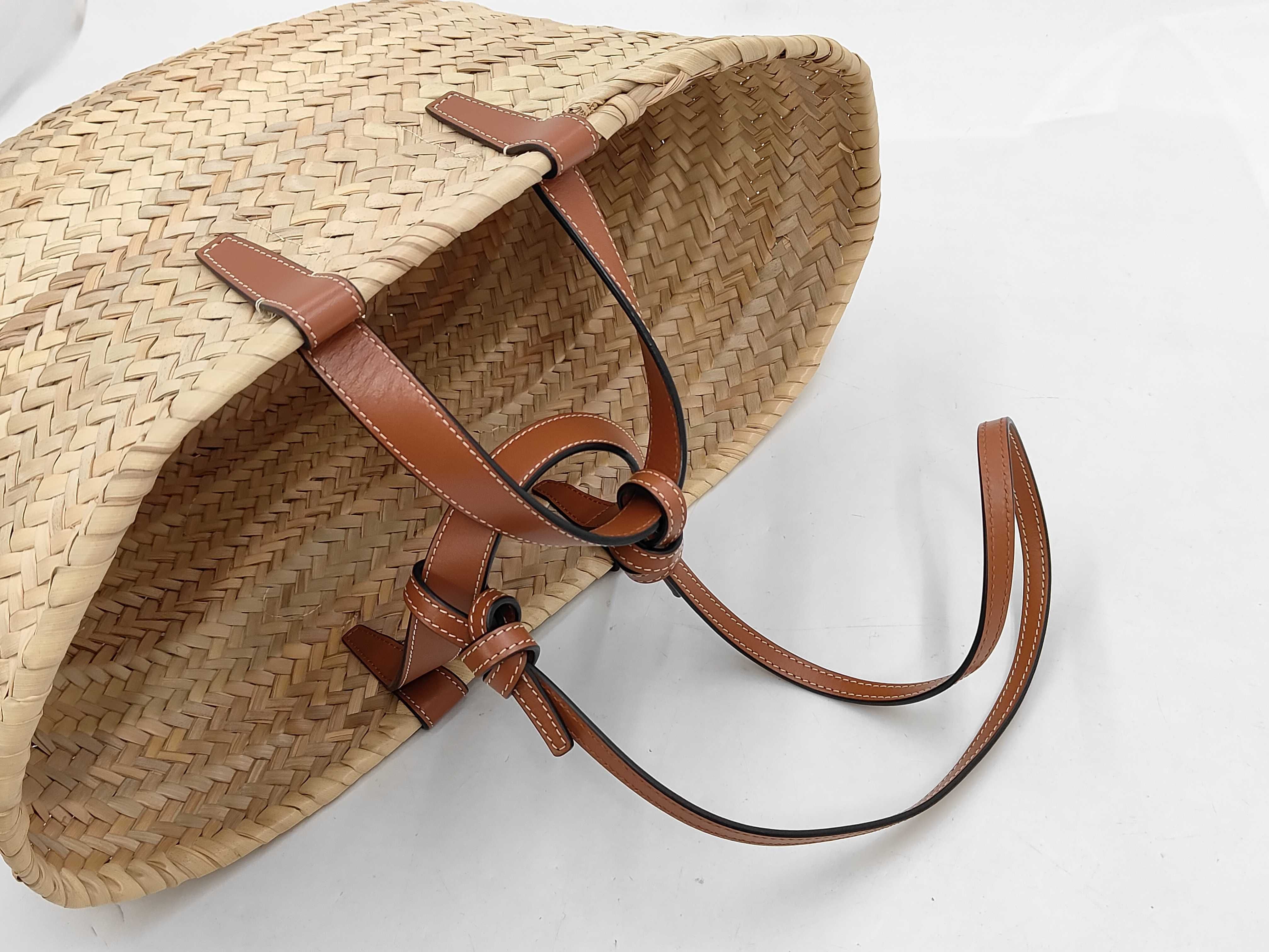 Triomphe Raffia Basket Bag — view 5