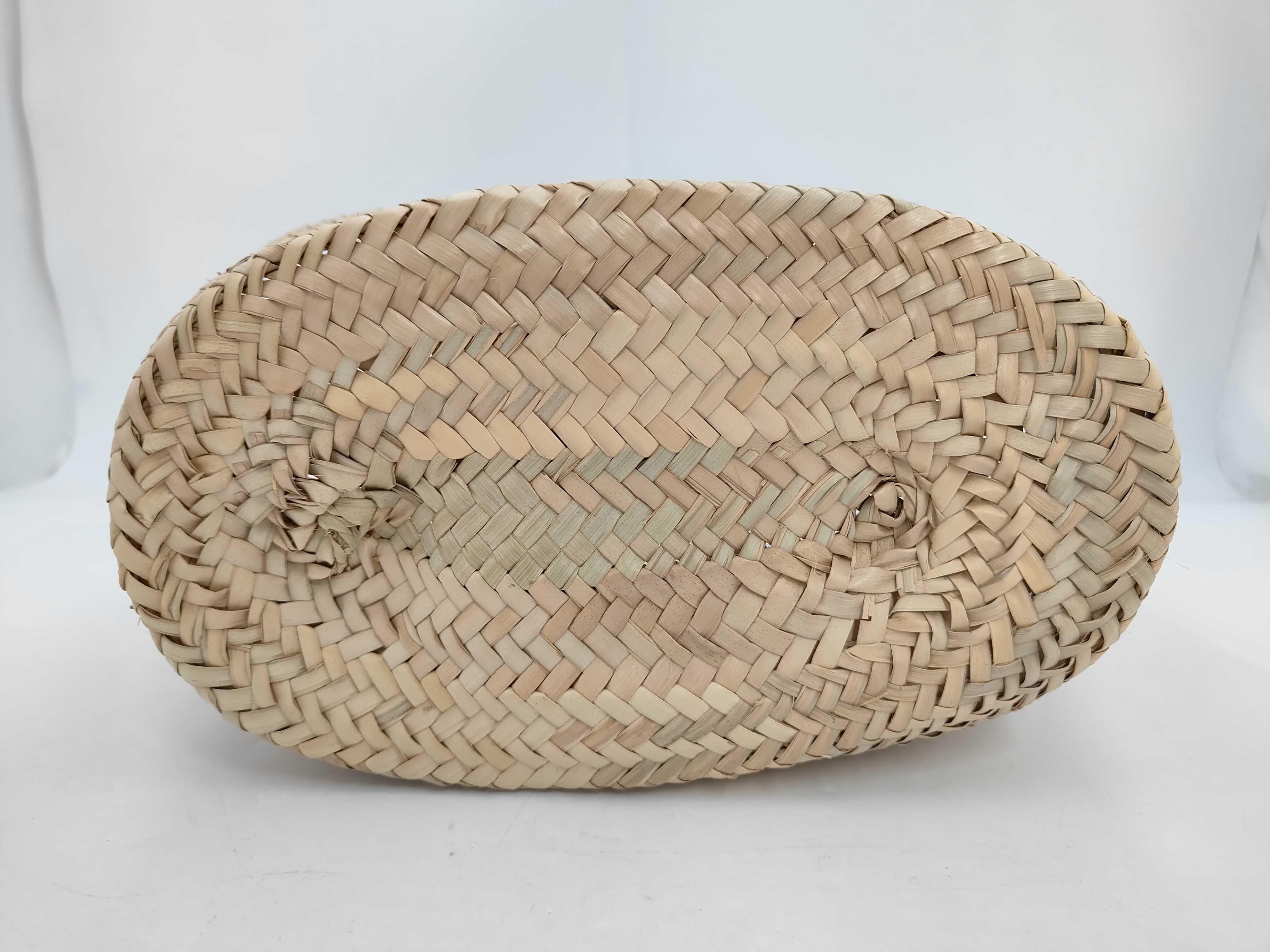 Triomphe Raffia Basket Bag — view 7